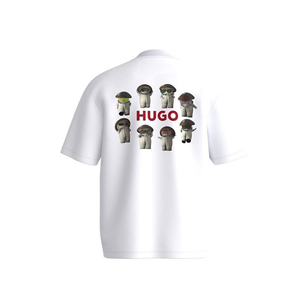 textil passform T-Shirt (1-tlg) weiß HUGO