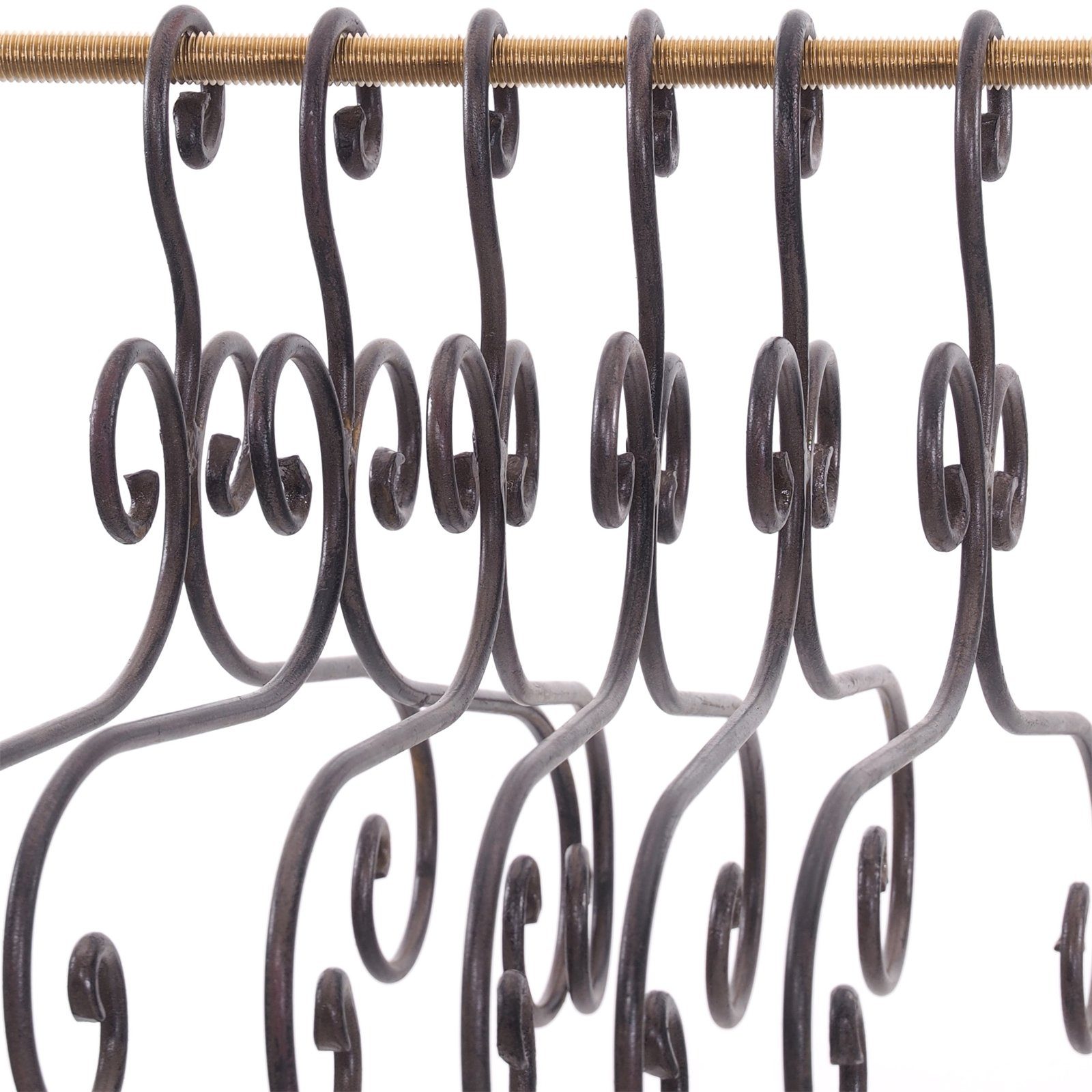 DESIGN DELIGHTS Garderobenständer KLEIDERBÜGEL 6 ER SET "AMELIE", Metall, braun, 41cm, Kleiderhaken – Bild 4 von 5