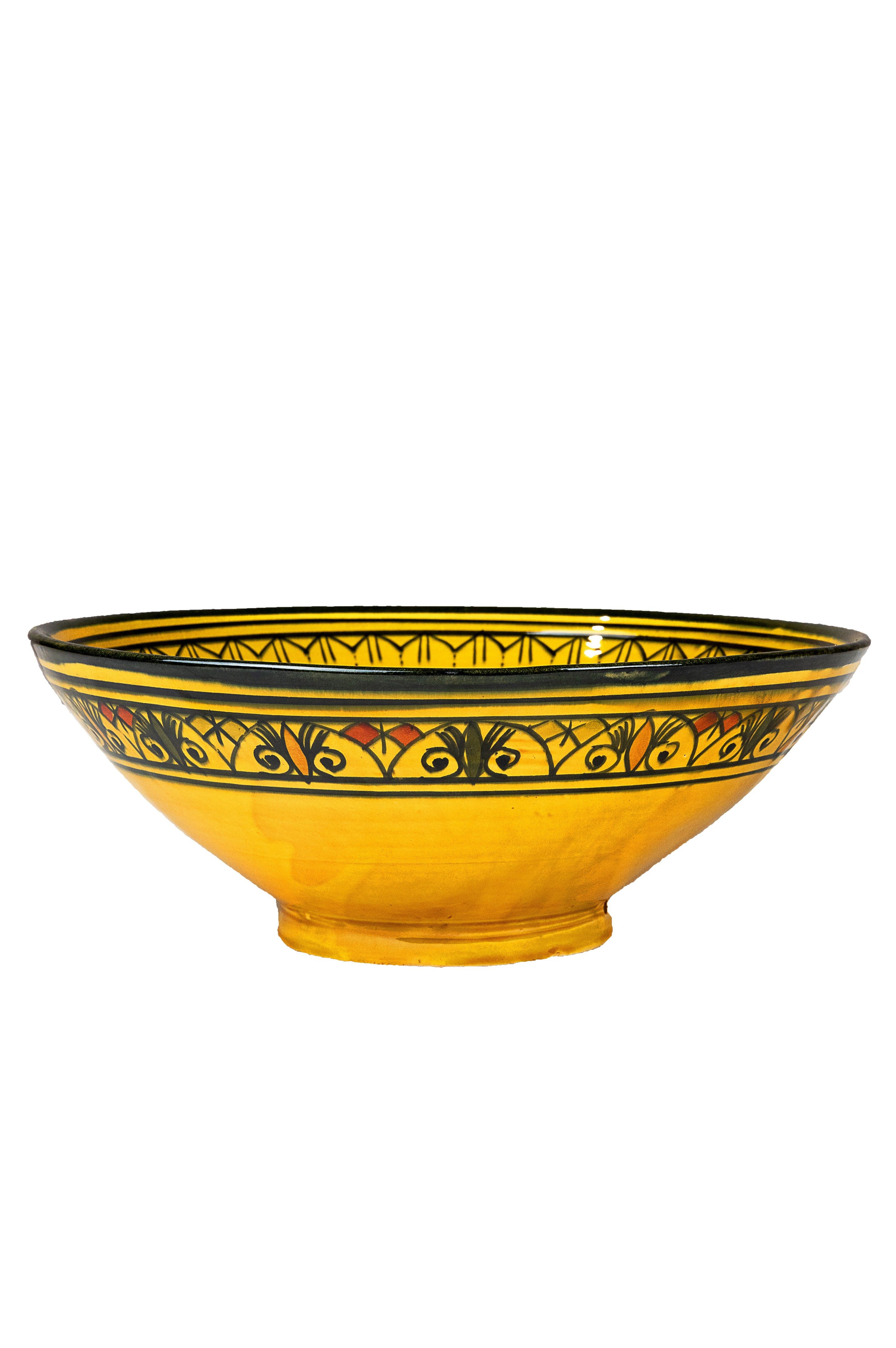 Marrakesch Orient & Mediterran Interior Obstschale Marokkanische Keramikschale Amjad, Handbemalt