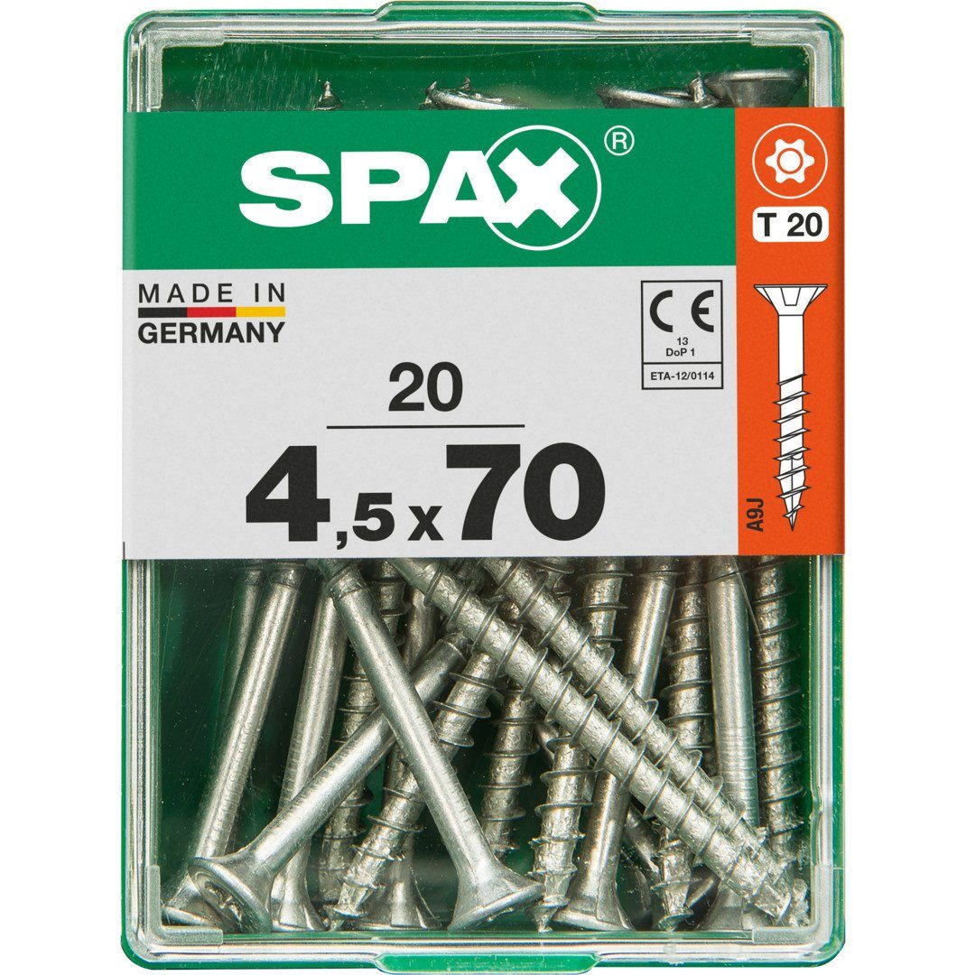 Holzbauschraube Spax Universalschrauben 4.5 x 70 mm TX 20 Senkkopf