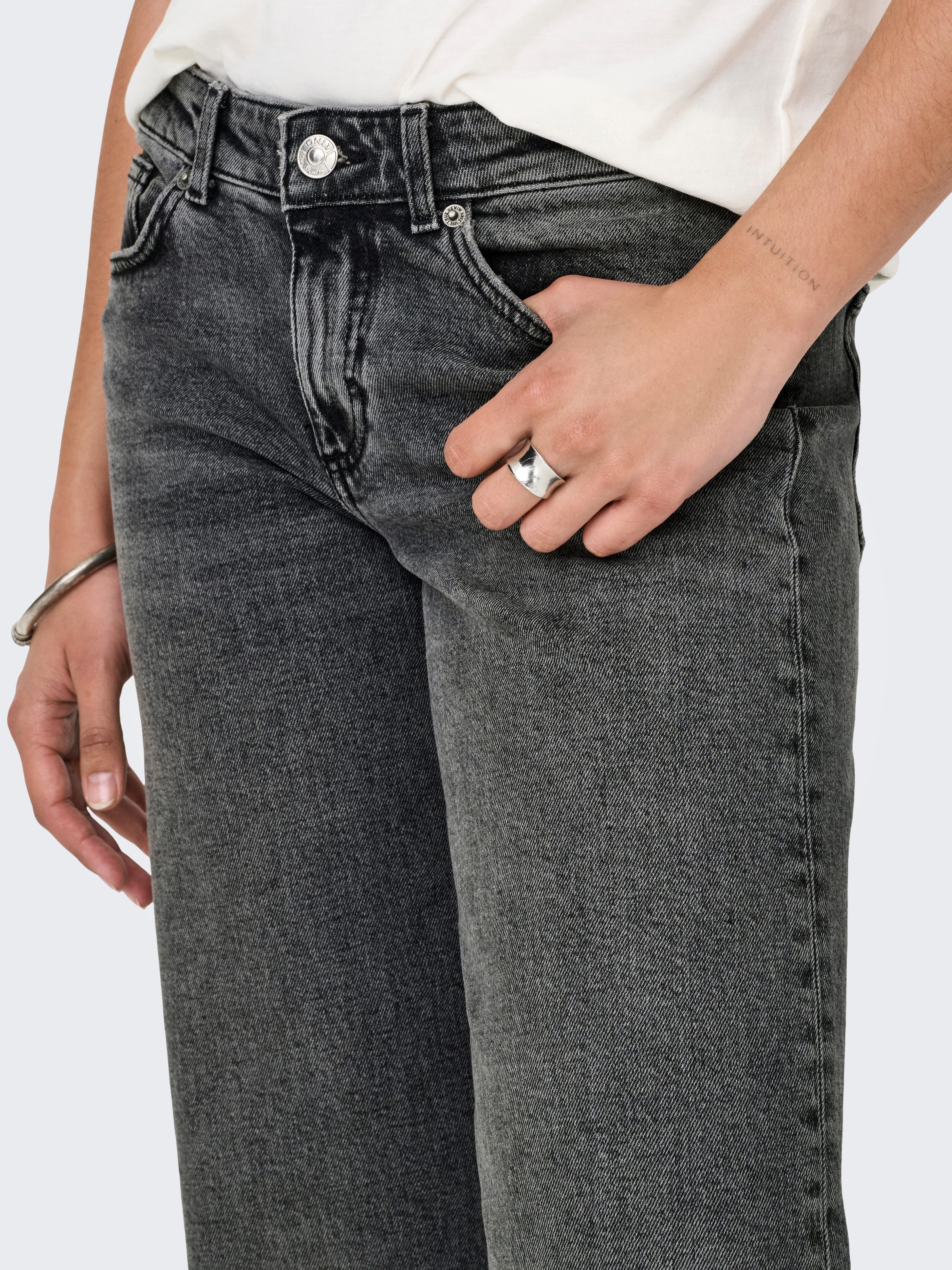 ONLY Low-rise-Jeans ONLJUICY LW WIDE DNM DOT890 NOOS Baumwollmischung