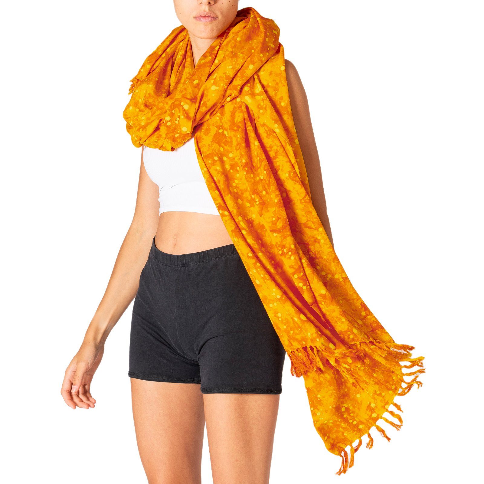 PANASIAM Sarong Pareo Starlit Wachsbatik aus hochwertiger Viskose Strandtuch, Viskose, Strandkleid Bikini Cover-up Tuch für den Strand Schultertuch Halstuch