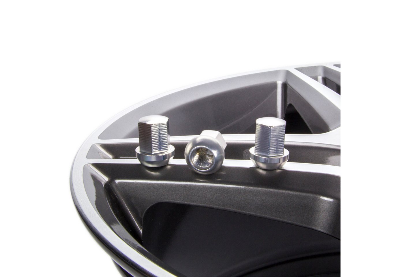 Thumbnail - HASKYY Schrauben-Set 20x Radmuttern Aluminium Silber M14x1,5x31mm SW19 Kugelbund R14 Alu