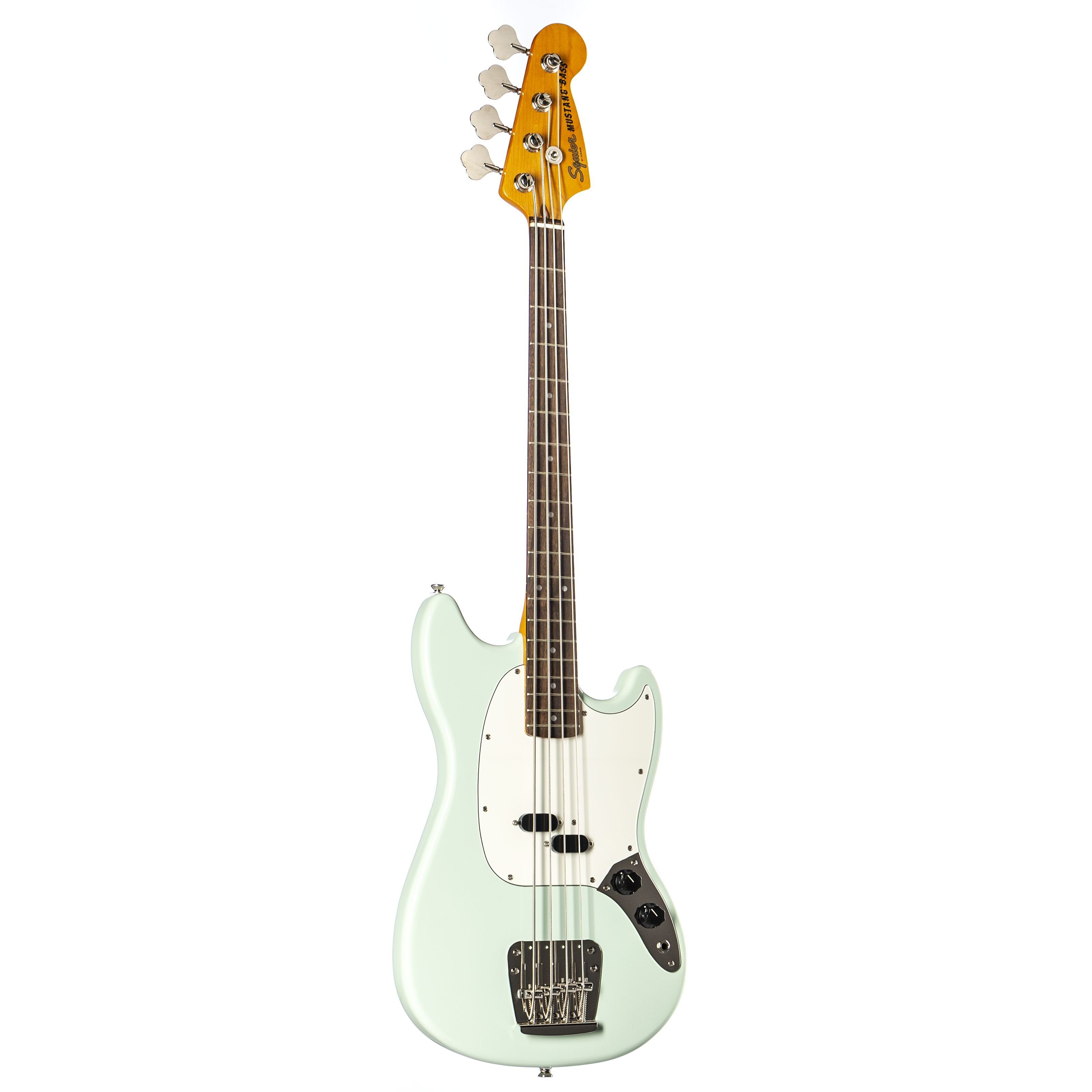 Squier E-Bass, Classic Vibe '60s Bass IL Surf Green - 4-String Electric Bass, Электрические басы, 4-Saiter Электрические басы, Classic Vibe '60s Mustang Bass IL Surf Green - E-Bass