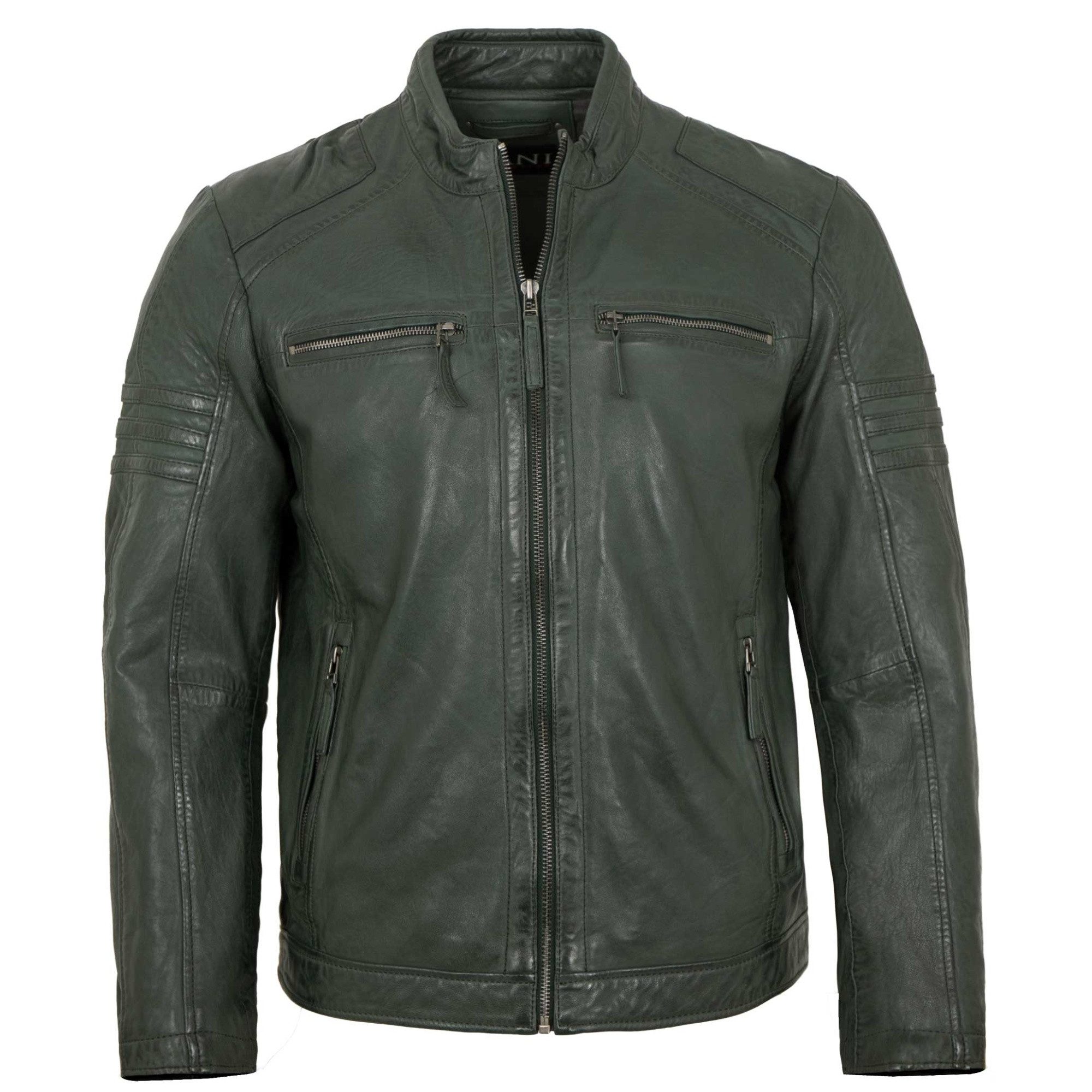 Lederjacke Zink