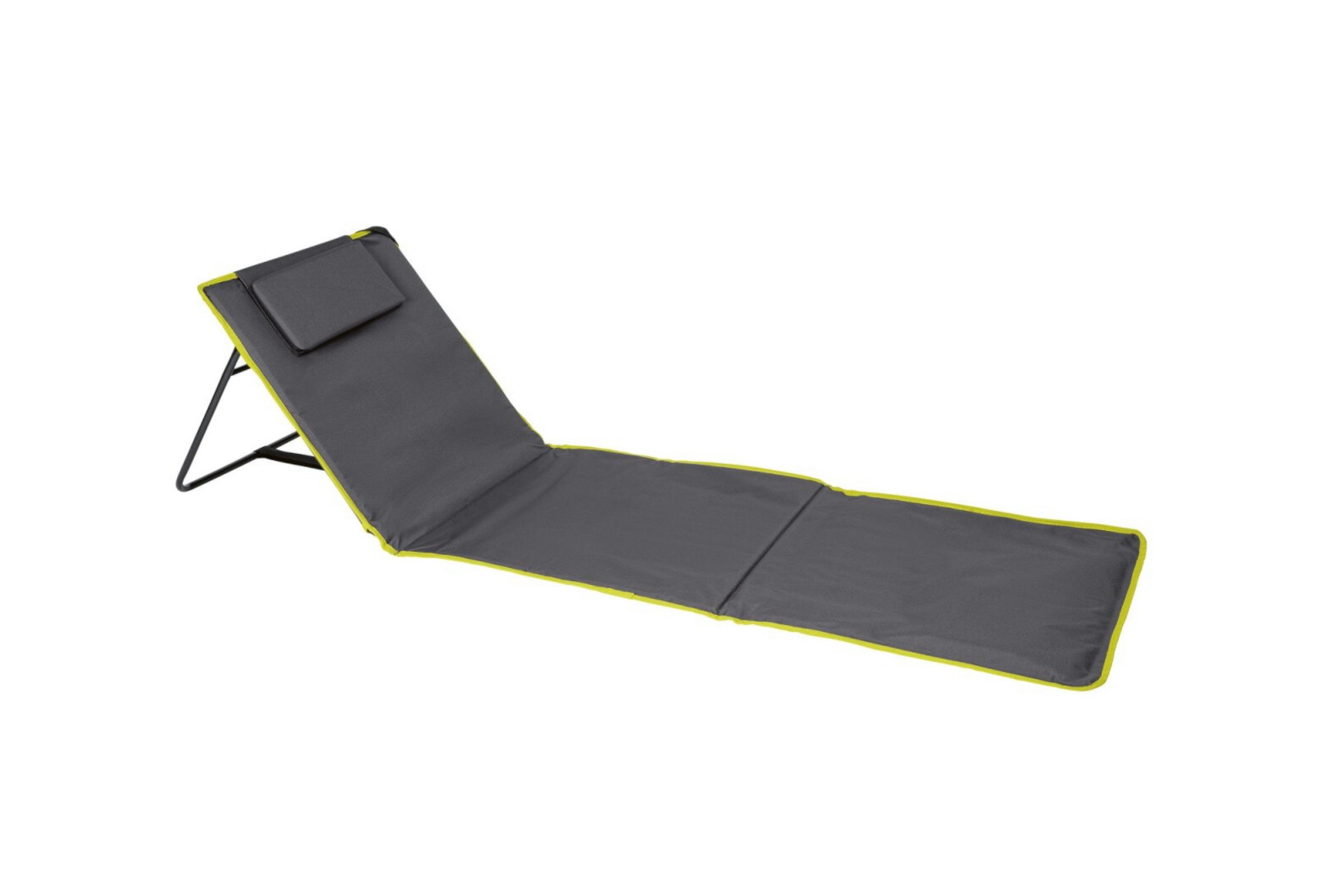 Rocktrail Campingliege Faltbare Campingmatte mit Rückenlehne ca. 161 x 53 x 2,5 cm (Matte mit Tragetasche, Campingmatte inklusive Tragetasche) Zusammenfaltbar mit praktischer Tragetasche