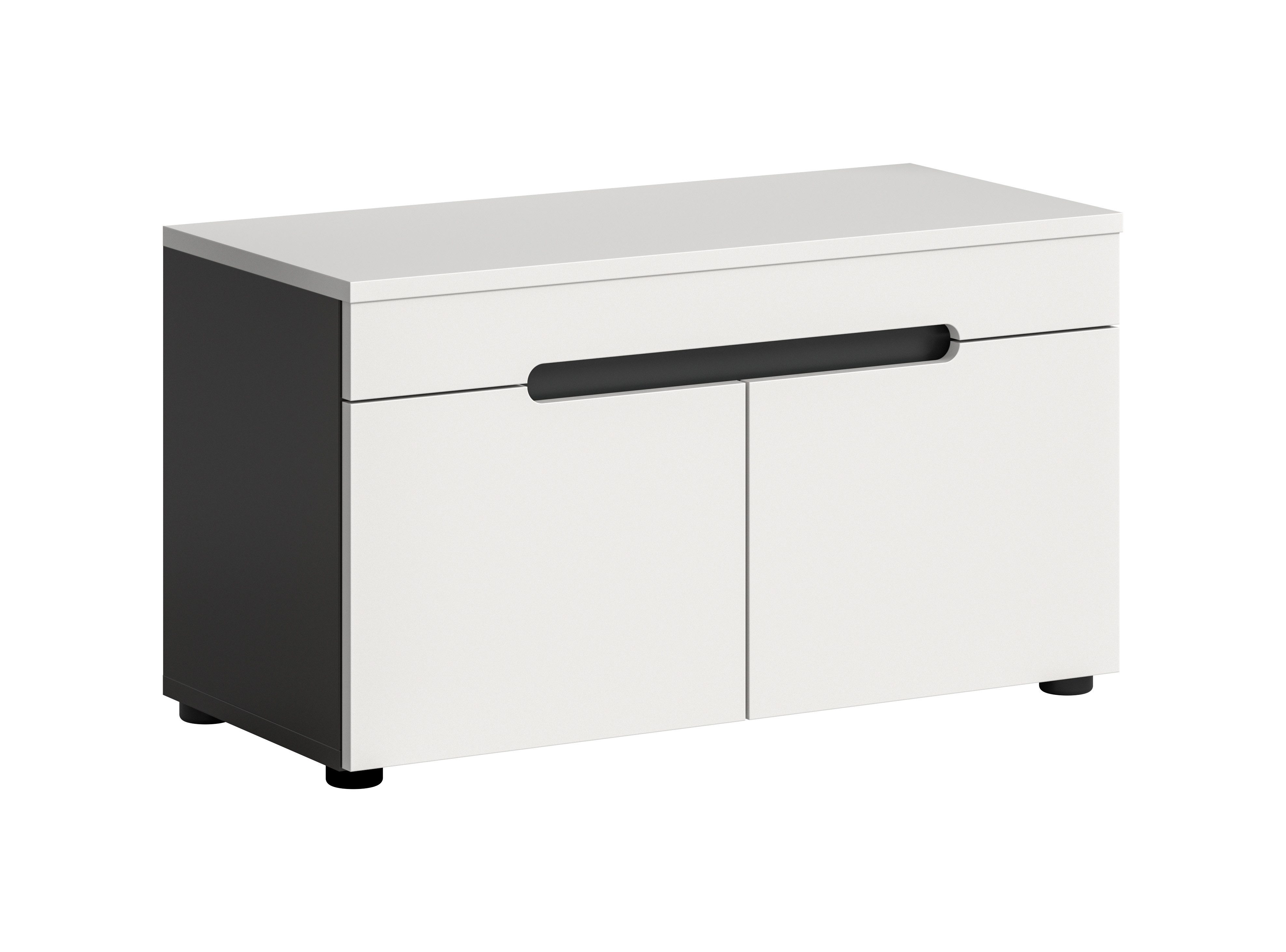 furnling Sitzbank Flurbank Cano (1-St), 2 Türen, 2 Fächer, Sitzfläche, Garderobenmöbel, Flurmöbel, Höhe 45 cm