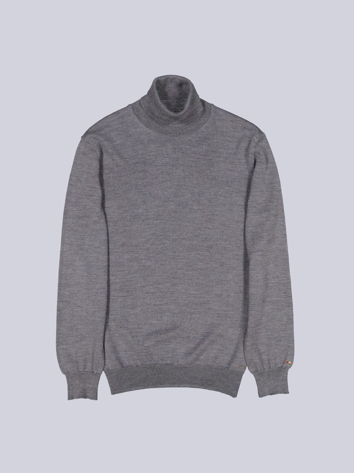 Wollpullover Herren Pullover mit Merinowolle, Silbergrau