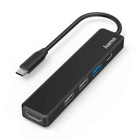 Hama USB-C Hub Multiport, 5 Ports, 3x USB A, USB C, HDMI™, Notebook, Laptop USB-Adapter USB-C zu HDMI, USB Typ A, USB-C