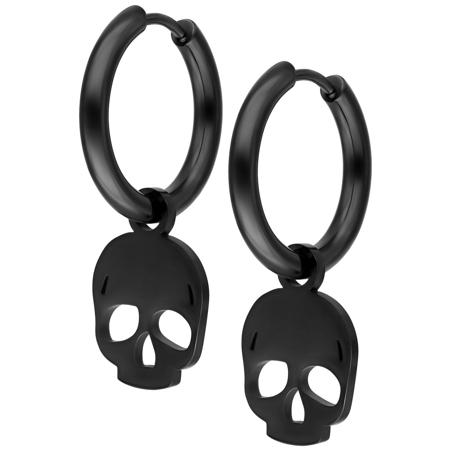 Wildcat Paar Creolen Little Skull Hoops, Hochglanzpoliert,Wasserfest