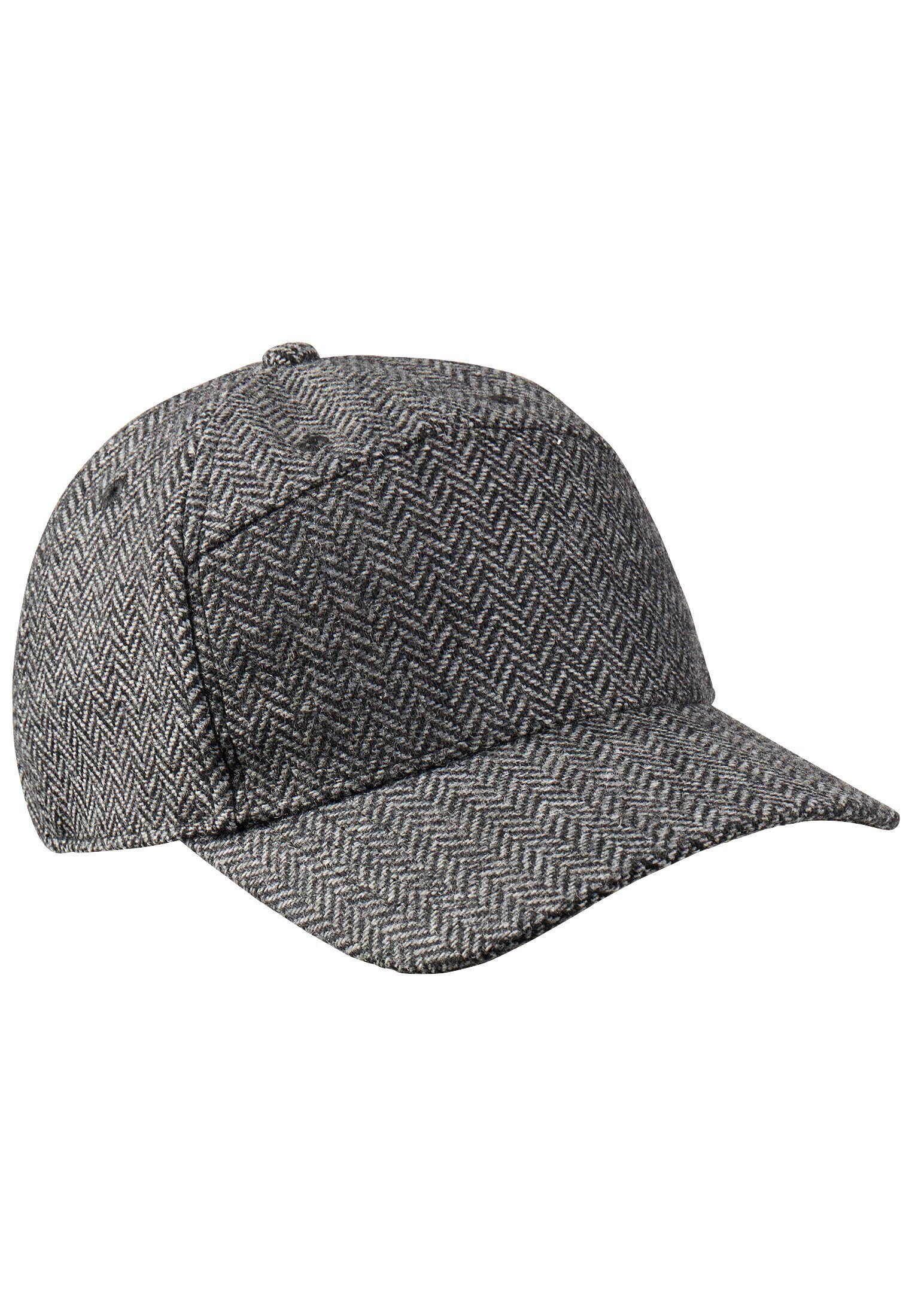 camel active Baseball Cap Cap mit Wolle im Fischgrat-Muster günstig online kaufen
