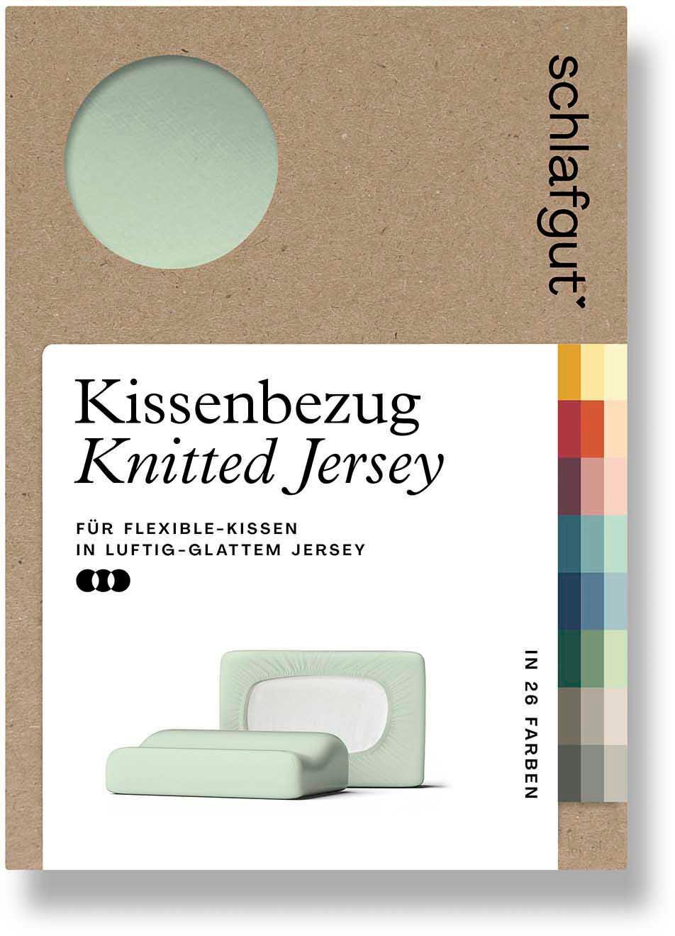 Schlafgut Kissenbezug Pure flexibler Kissenbezug für Nackenstützkissen, (1 Stück), Bio-Baumwolle mit Elasthan, mit Gummizug, bügelfrei