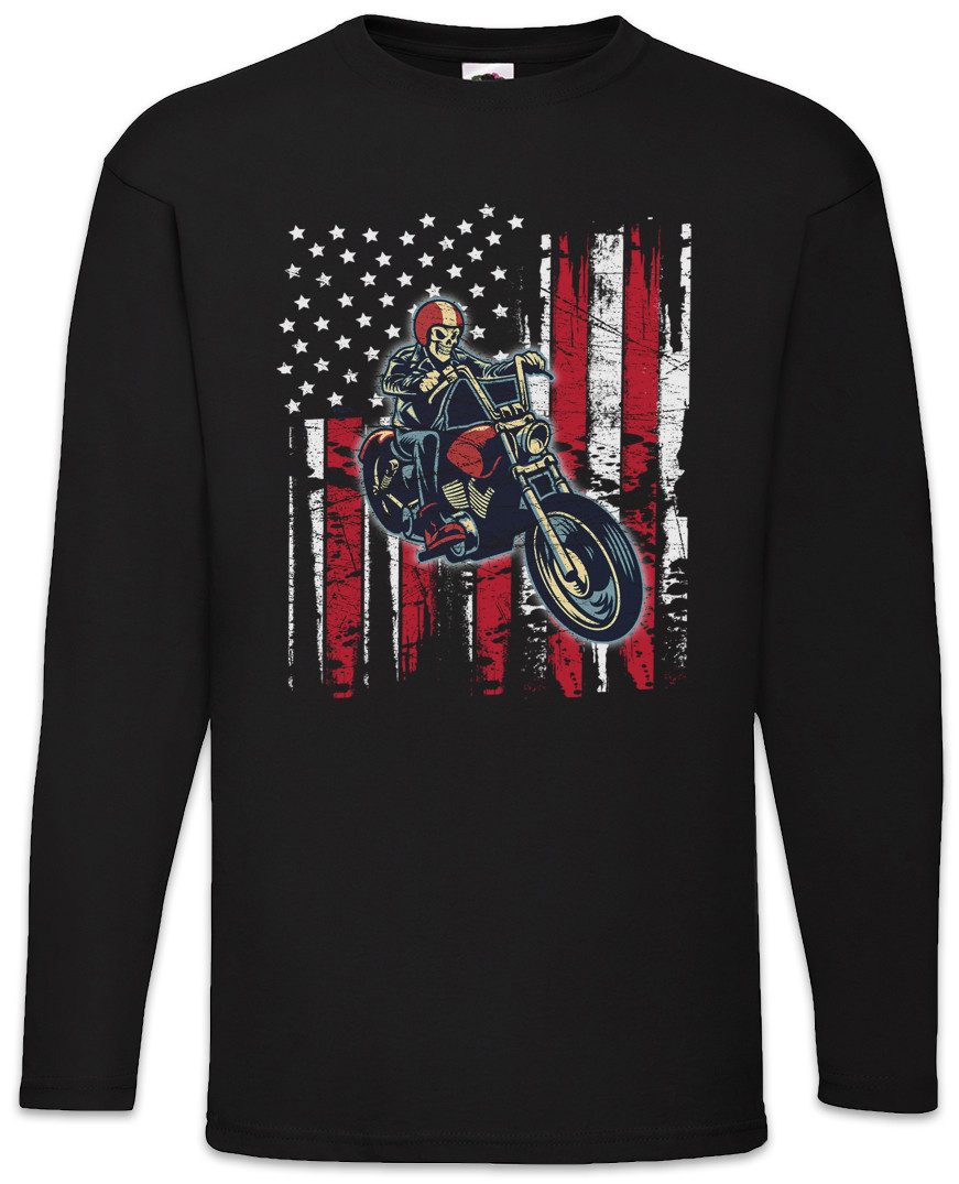 Urban Backwoods Langarmshirt Skeleton Biker Langarm T-Shirt Biker Club MC Rocker Adler Eagle (1-tlg) Motorradfahrer Criminal Gangster Outlaw
