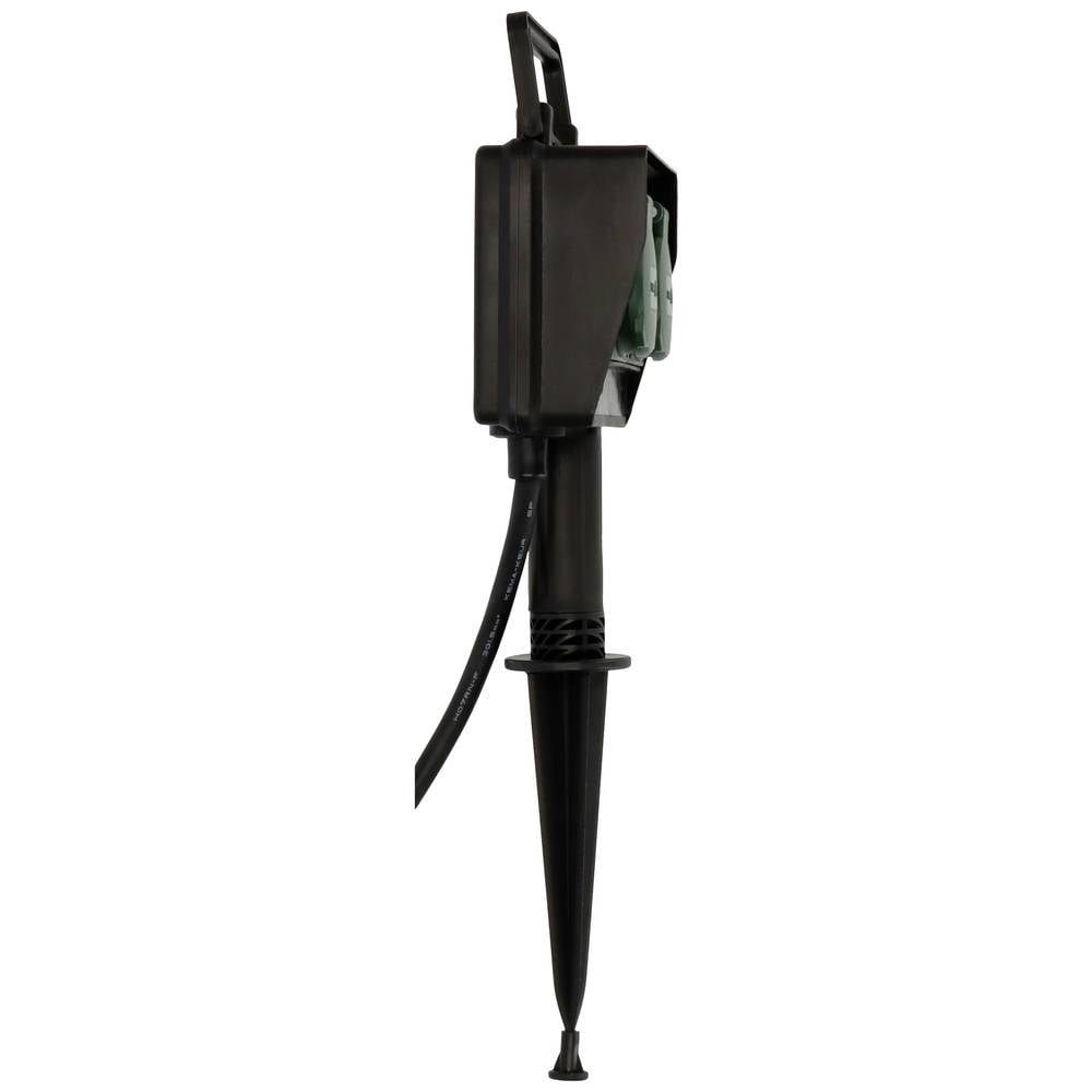 Brennenstuhl Gartensteckdose Gartensteckdose mit Erdspieß IP44 2-fach 1.4m H07RN-F 3G1.5 1154430, mit Erdspieß