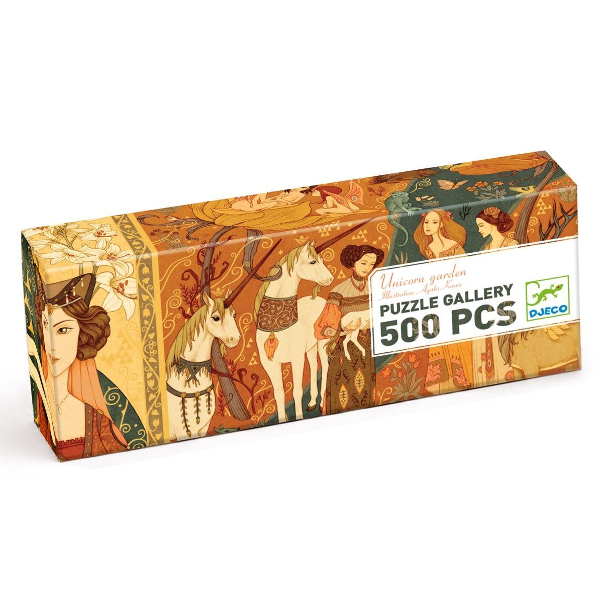 DJECO Rahmenpuzzle Puzzle Gallery - 500 Teile 97x33 cm Fantasie, Puzzleteile