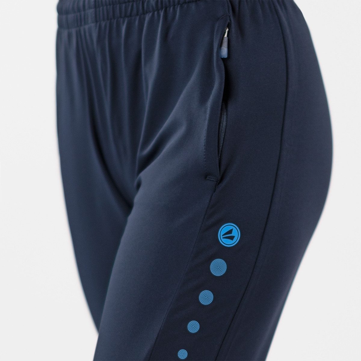 Jako Trainingshose Premium Champ 2.0 lang marineblau/hellblau Damen