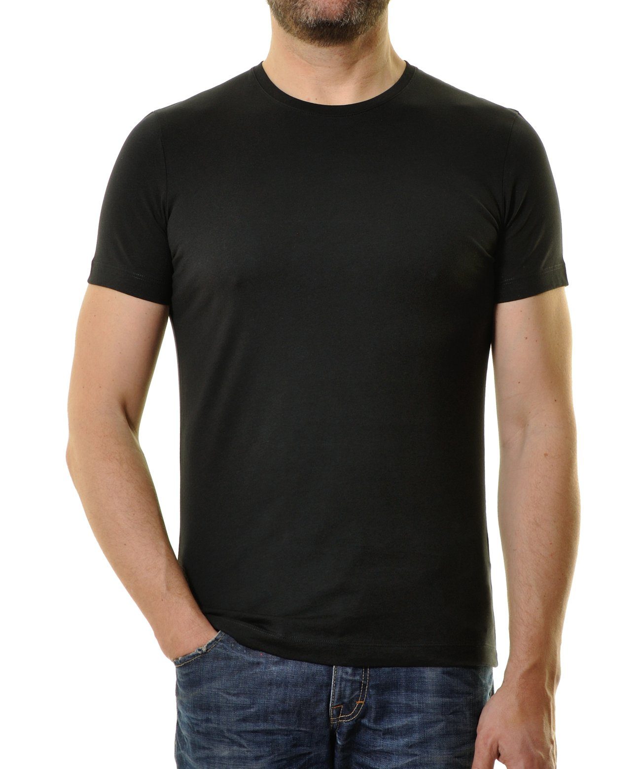 [Das Beste der Branche] RAGMAN T-Shirt Schwarz