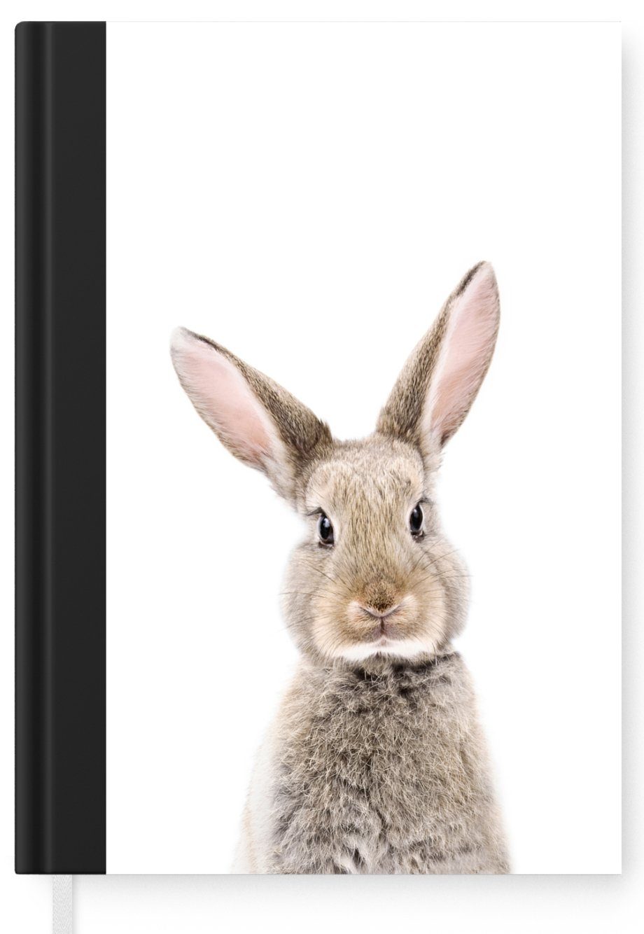 Kaninchen 98 Braun, Tiere MuchoWow Merkzettel, Haushaltsbuch Notizheft, Notizbuch Seiten, - Tagebuch, Journal, - A5, Natur -
