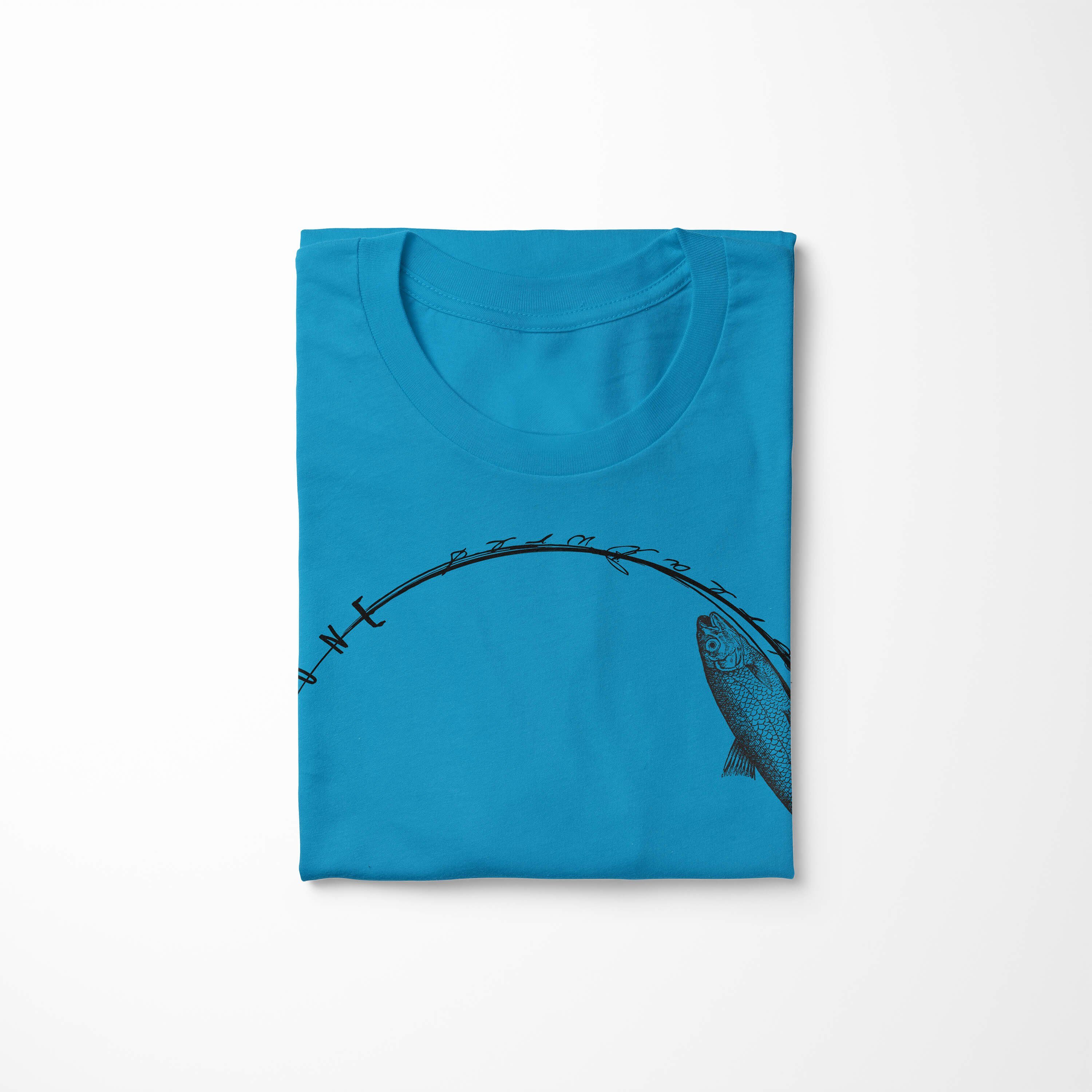 Sinus Art T-Shirt T-Shirt Sea 039 feine Serie: Creatures, / Struktur Schnitt Tiefsee Sea Atoll sportlicher Fische - und