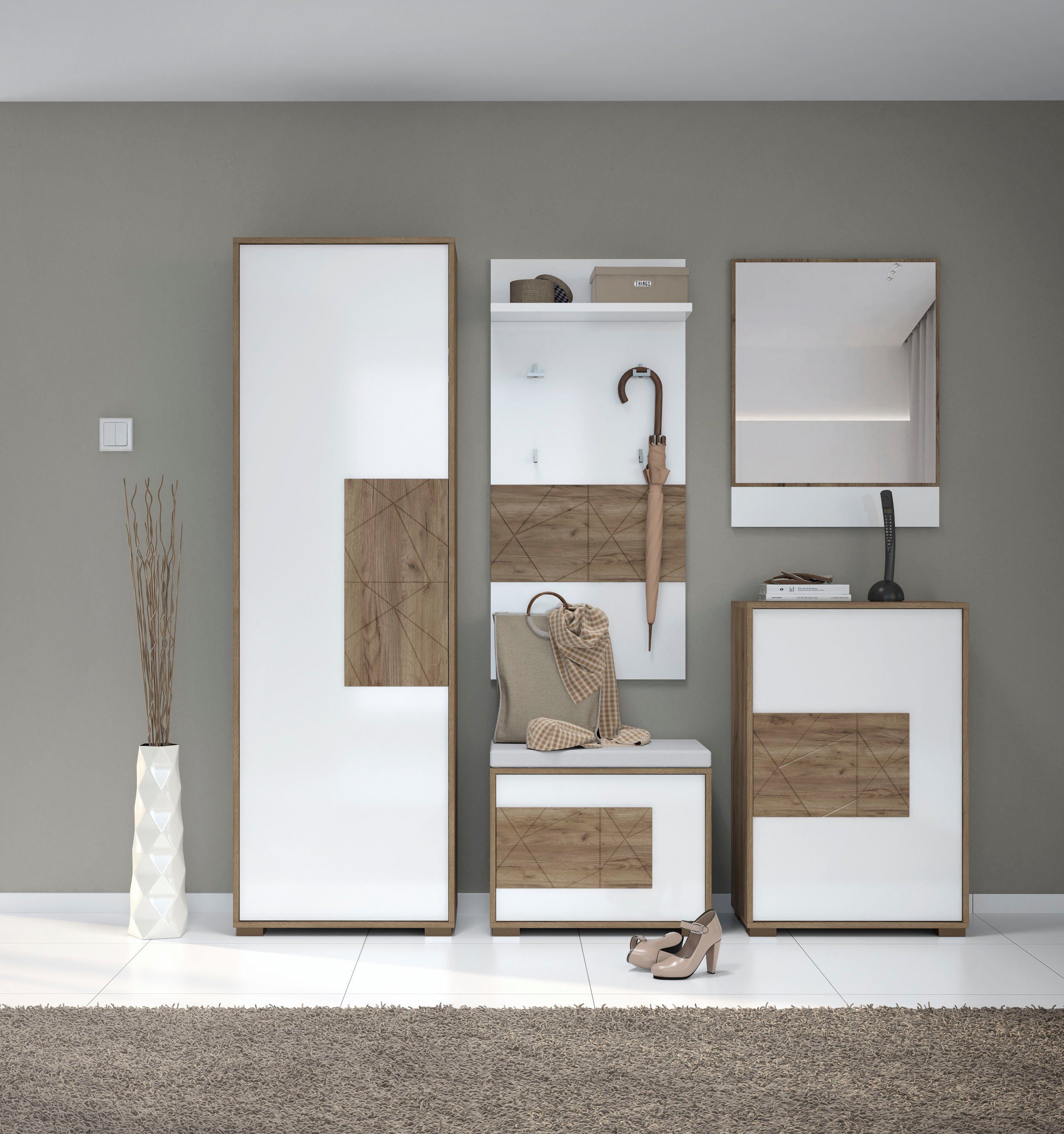 mit Push-to-open-Funktion Places Stela of Style Garderobenschrank