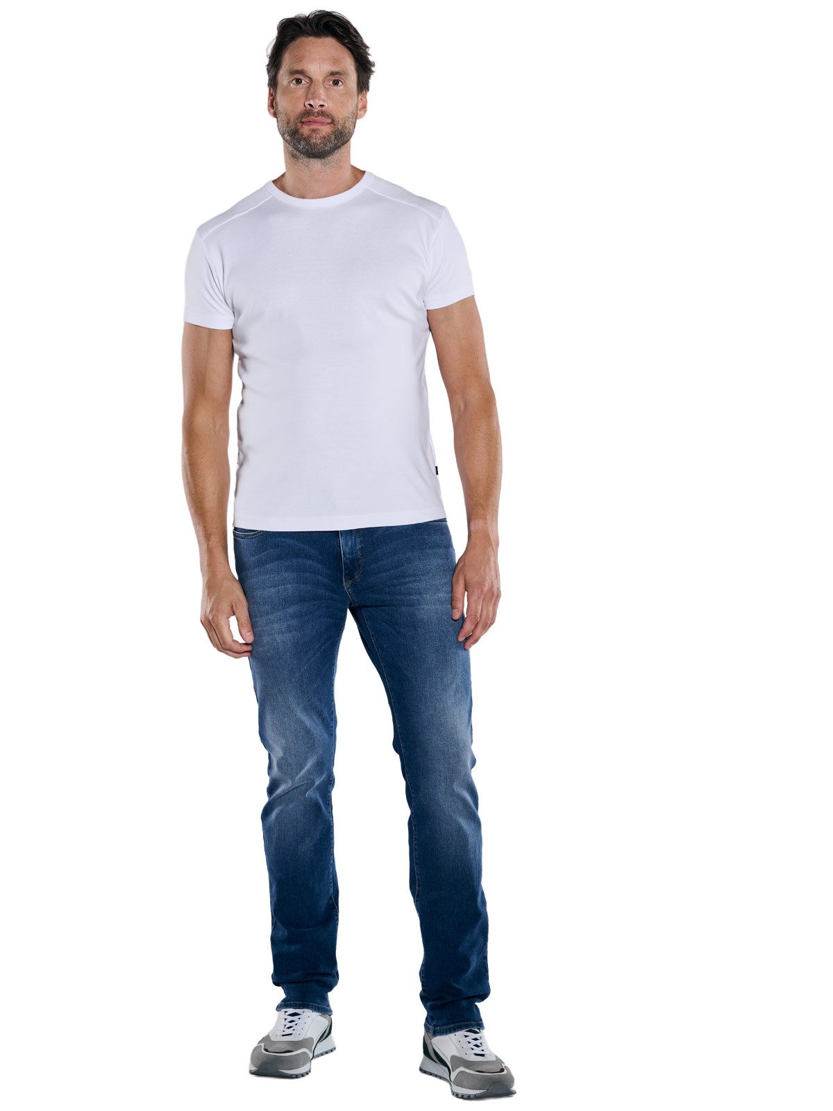 Engbers T-Shirt Herren Basic-Shirt "My Favorite" organic, Reinweiss – Bild 3 von 5