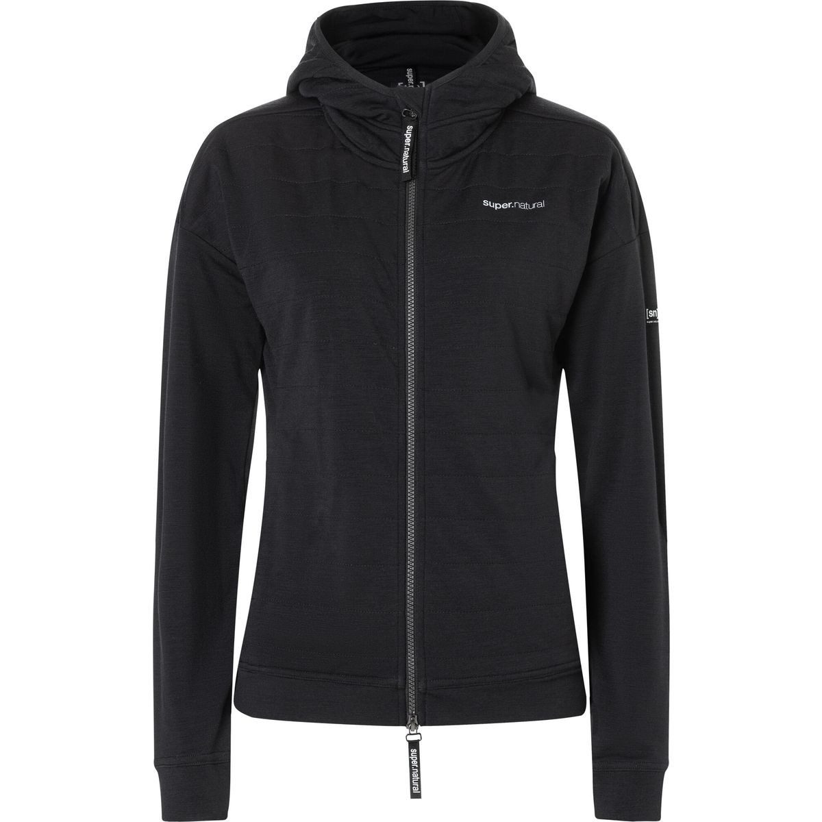 SUPER.NATURAL Kapuzenstrickjacke W Warm UP Aloof DWR Jacket Ideal für Outdoor-Aktivitäten, bietet Schutz vor leichtem