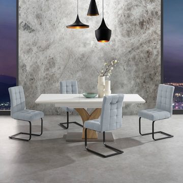 Places of Style Esszimmerstuhl Nanaimo (2 St), Stoff recyceltes Polyester, Sitz und Rücken gepolstert, Sitzhöhe 49 cm