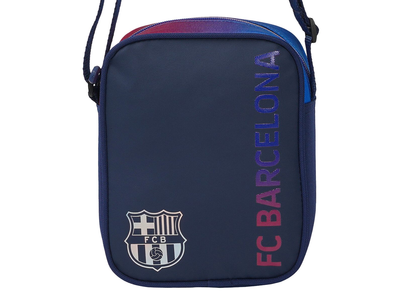 FC Barcelona Umhängetasche Umhängetasche mit Reißverschluss und verstellbarem Gurt – Bild 2 von 5
