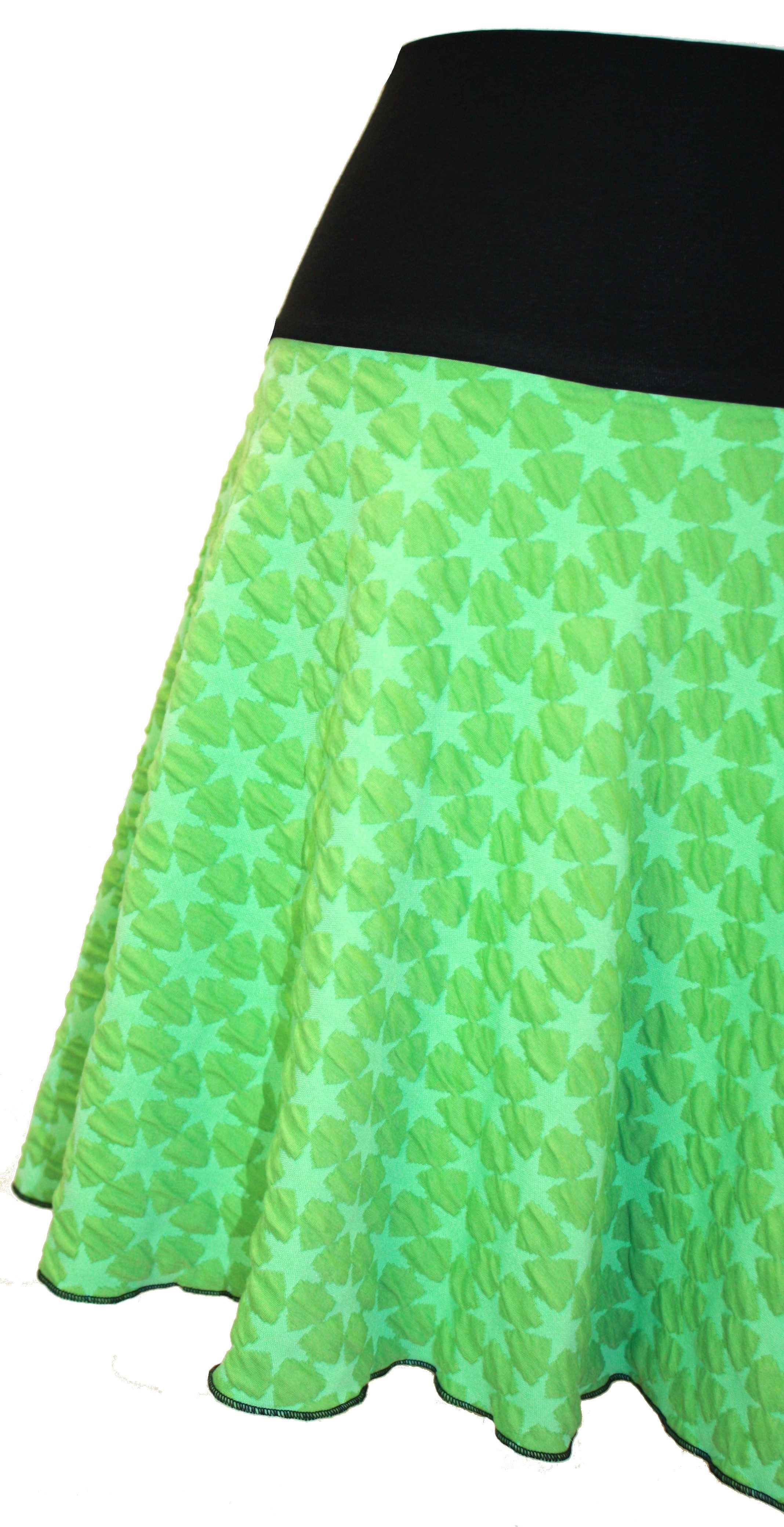 dunkle design A-Linien-Rock Schwarz Ecru Grün günstig online kaufen