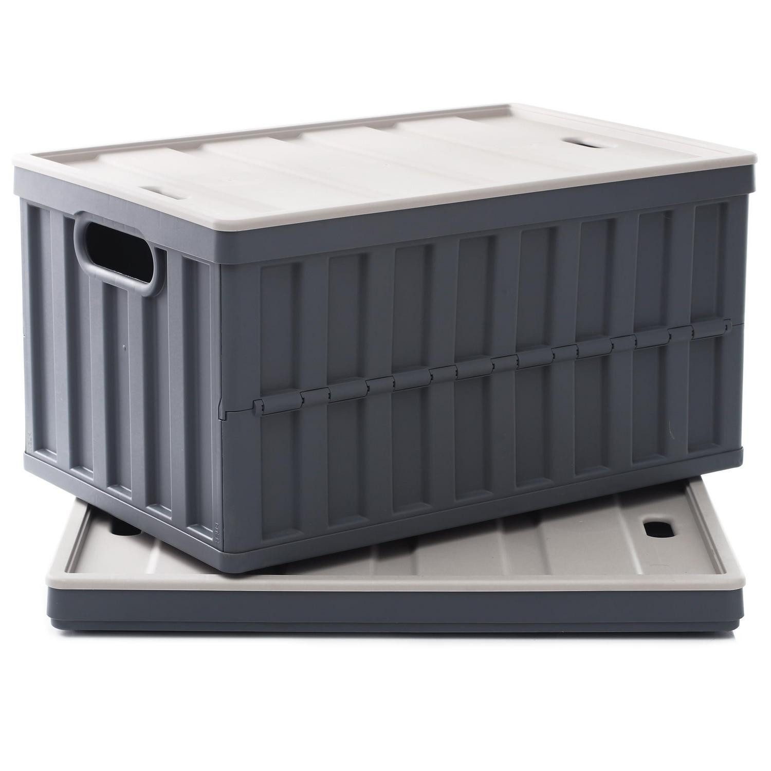 LuxusKollektion Faltbox Faltbox 2er Set 64L Grau klappbar