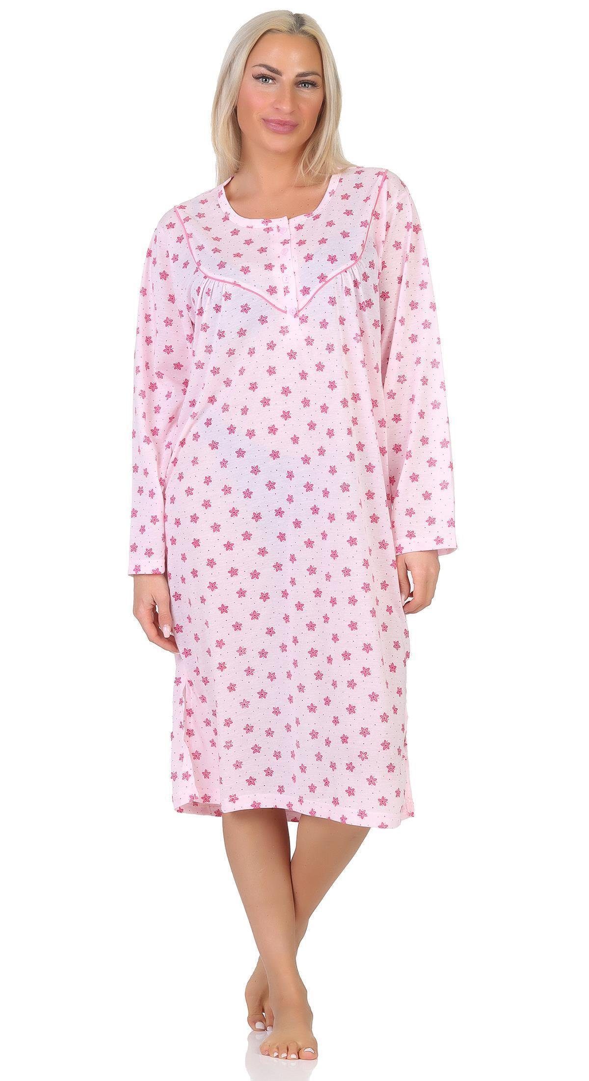 L 2XL M Sleepshirt (1-tlg) XL Nachthemd Damen Nachtwäsche; Nachthemd EloModa Rosa