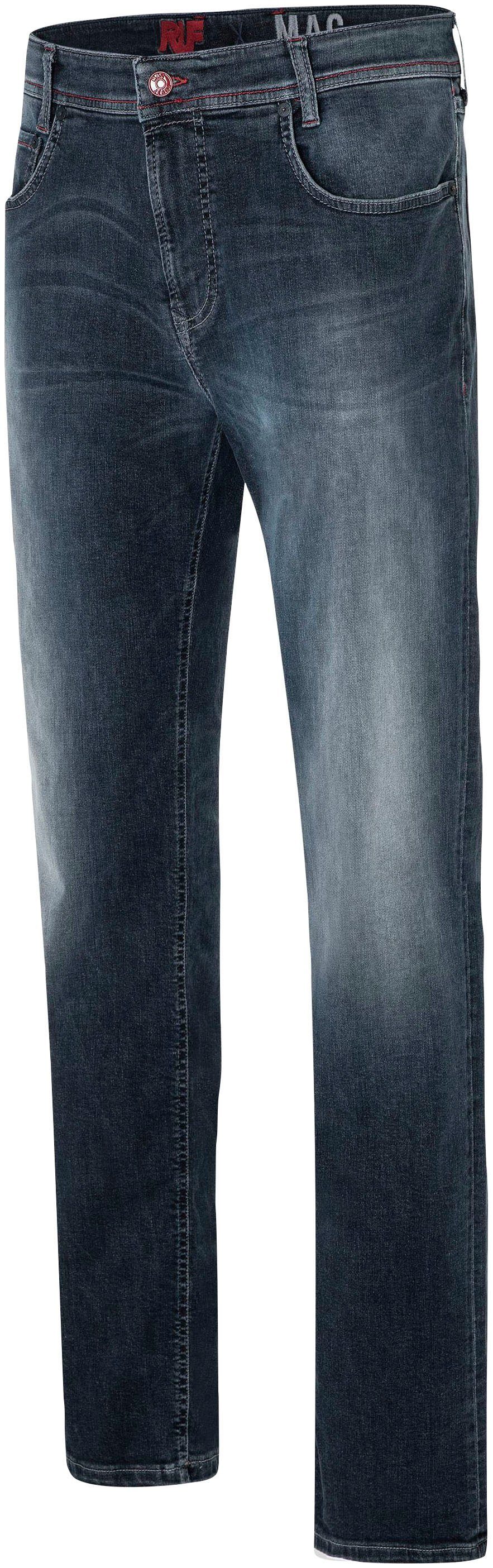 authentic elastisch blue Flexx-Driver lt.ebony Straight-Jeans super MAC wash