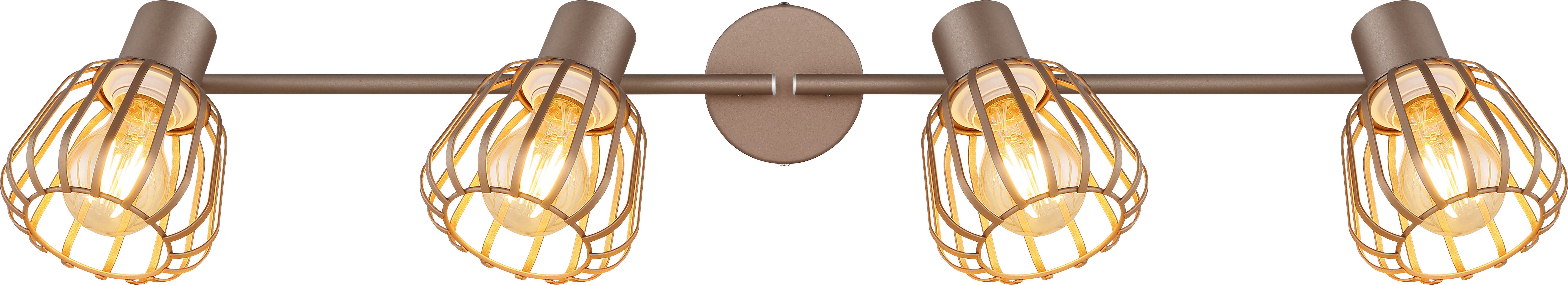 GLOBO LIGHTING Deckenstrahler OLIN, ohne Leuchtmittel, Strahler kaffeefarben, schwenkbar, modern & flexibel