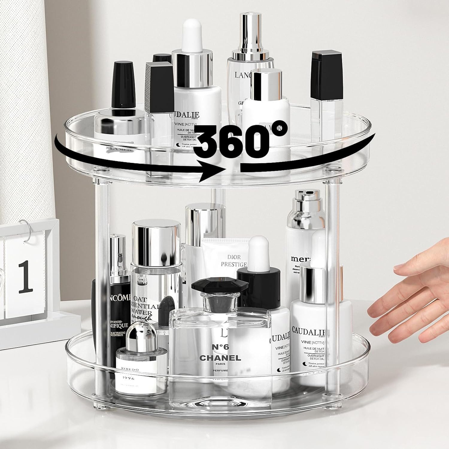 Refined Living Organizer 360° Drehbarer Kosmetik-Organizer mit Fächern, Sch günstig online kaufen