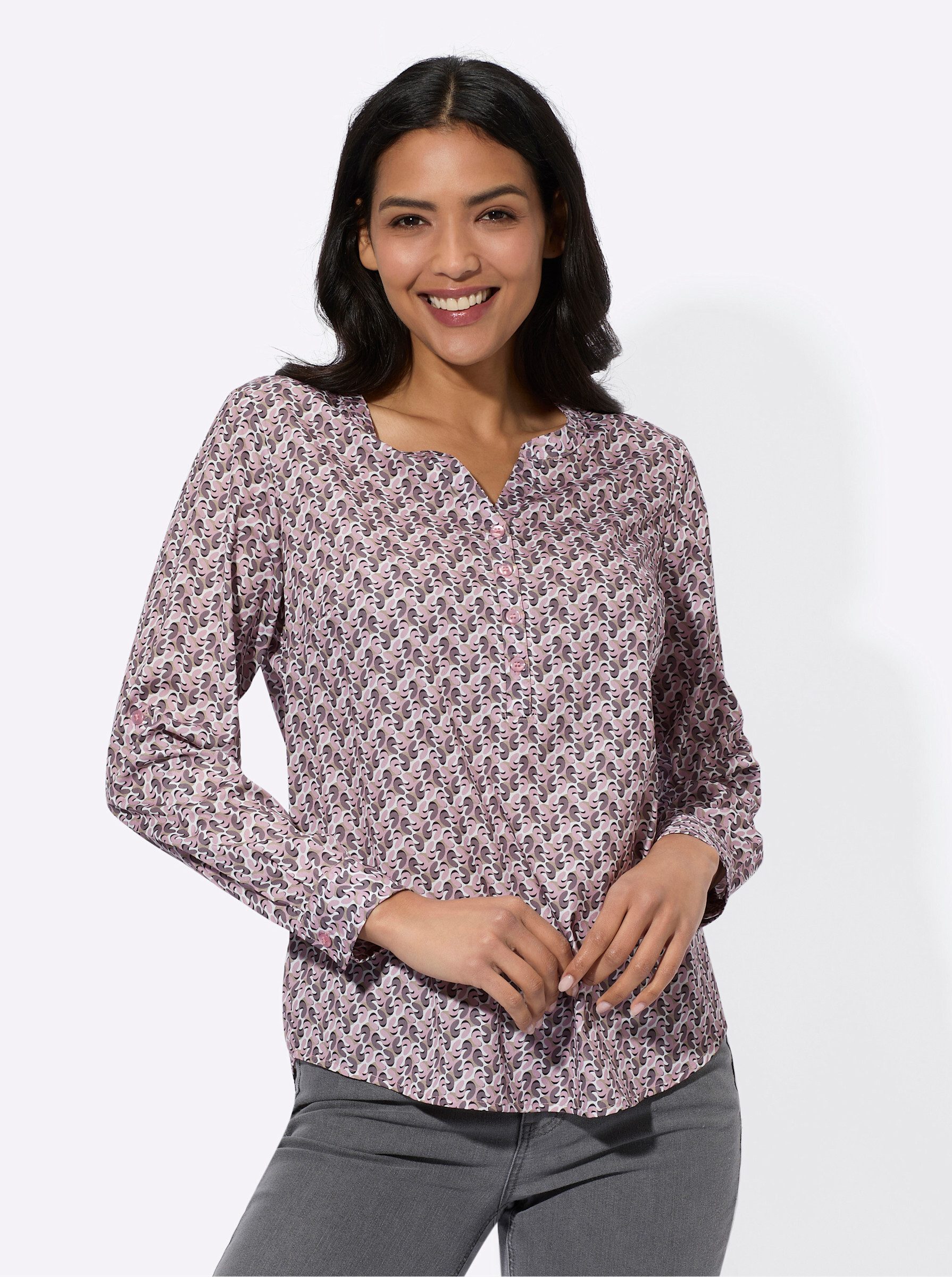 Sieh an! Klassische Bluse Schlupfbluse günstig online kaufen