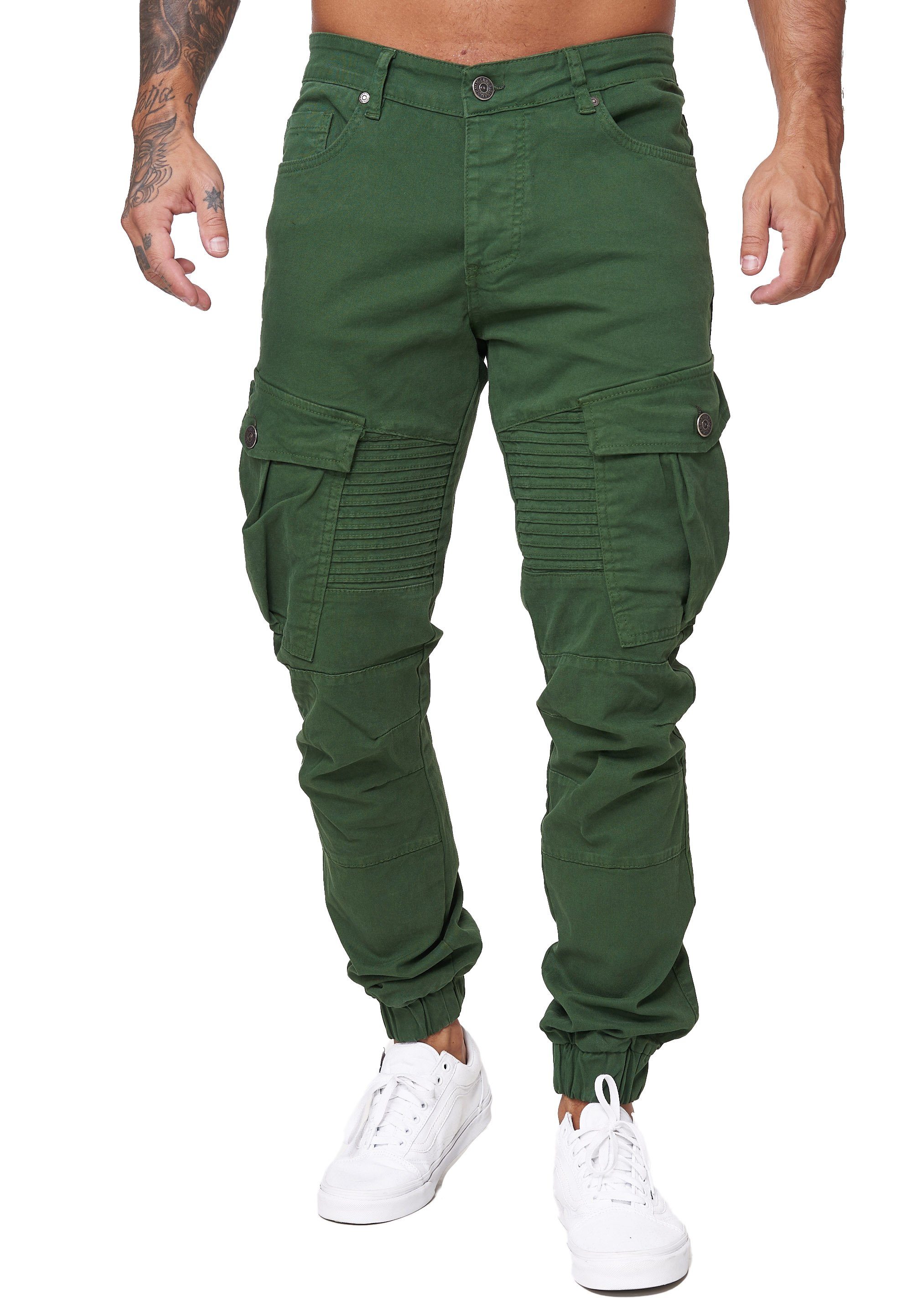 Code47 Slim-fit-Jeans Slim Fit Chino Jogger 3292 Grün