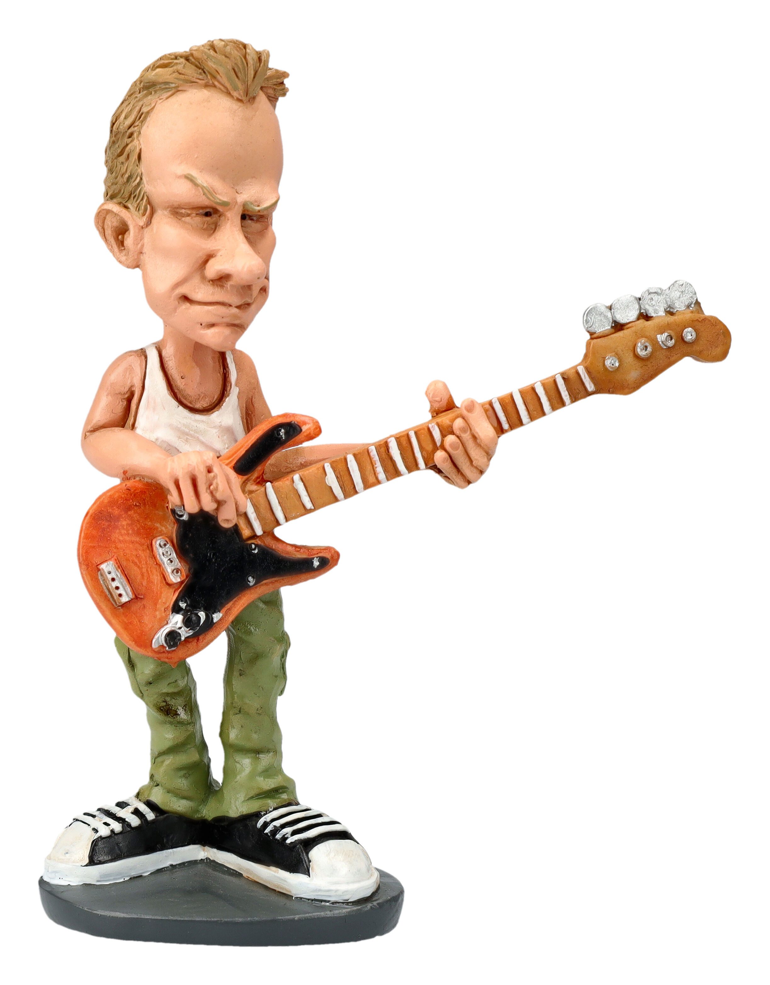 Dekofigur Lustige Rockstar Figur - Sänger Sting - Dekofigur Musiker Rockmusiker