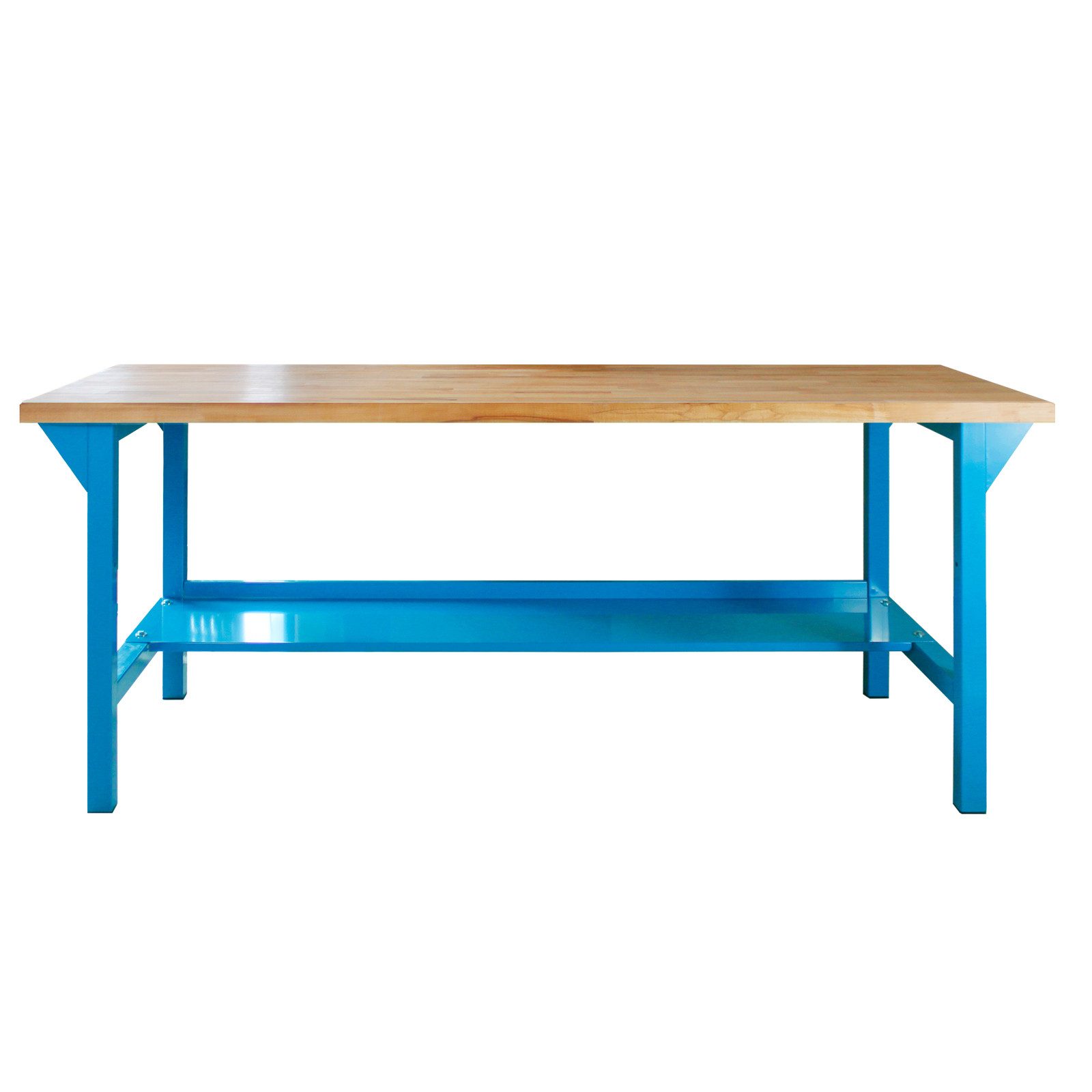 ADB Werkbank PROFI 2000 aus Buchenholz und Stahl Lichtblau (RAL 5012)