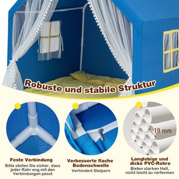 COSTWAY Spielzelt Kinder Spielhaus 122 x 105 x 125 cm