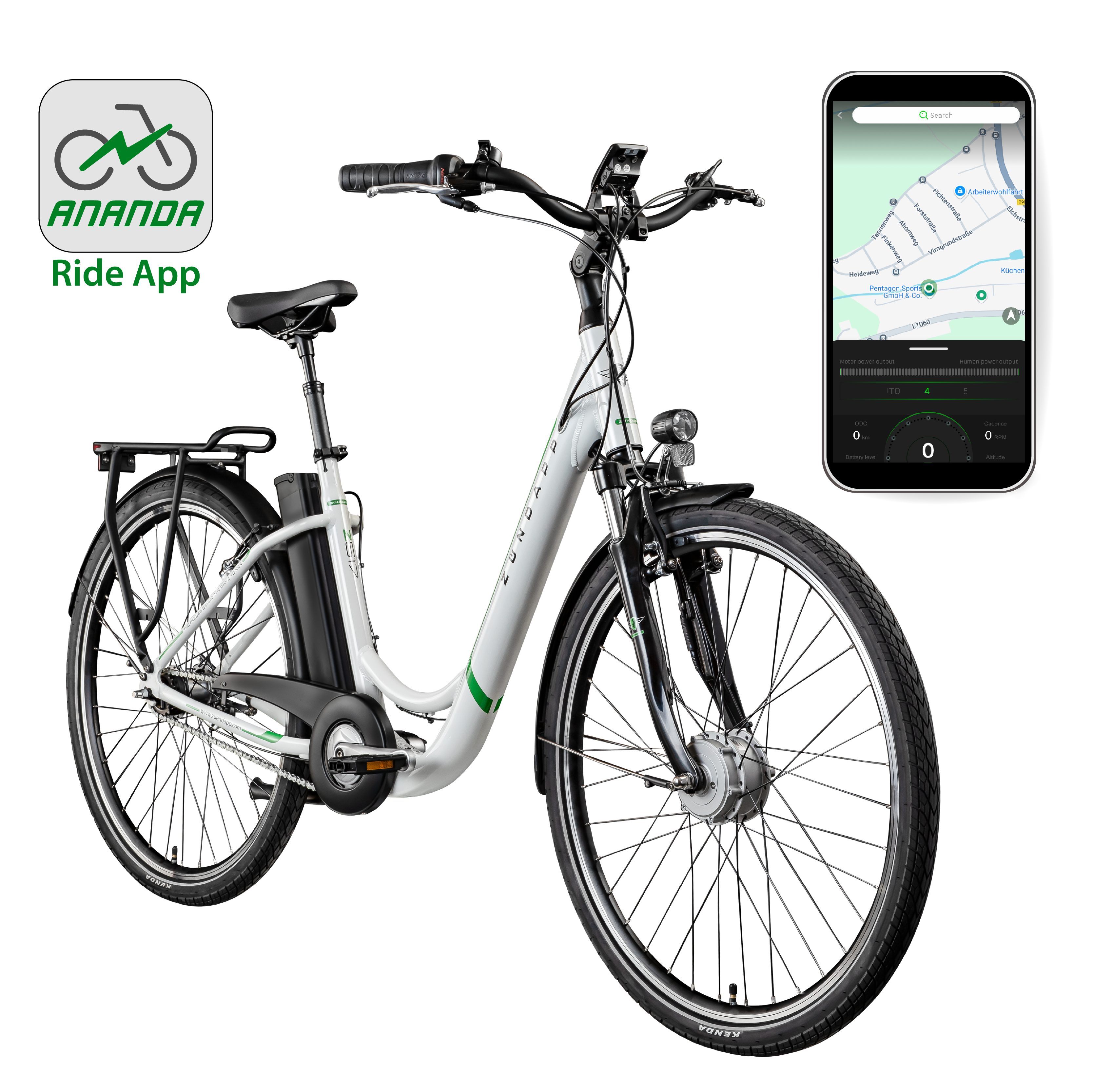 Zündapp E-Bike Cityrad Z517, 7 Gang Shimano, Nabenschaltung, Frontmotor, 531 Wh, (mit großem Frontkorb), Pedelec, Elektrofahrrad für Damen u. Herren