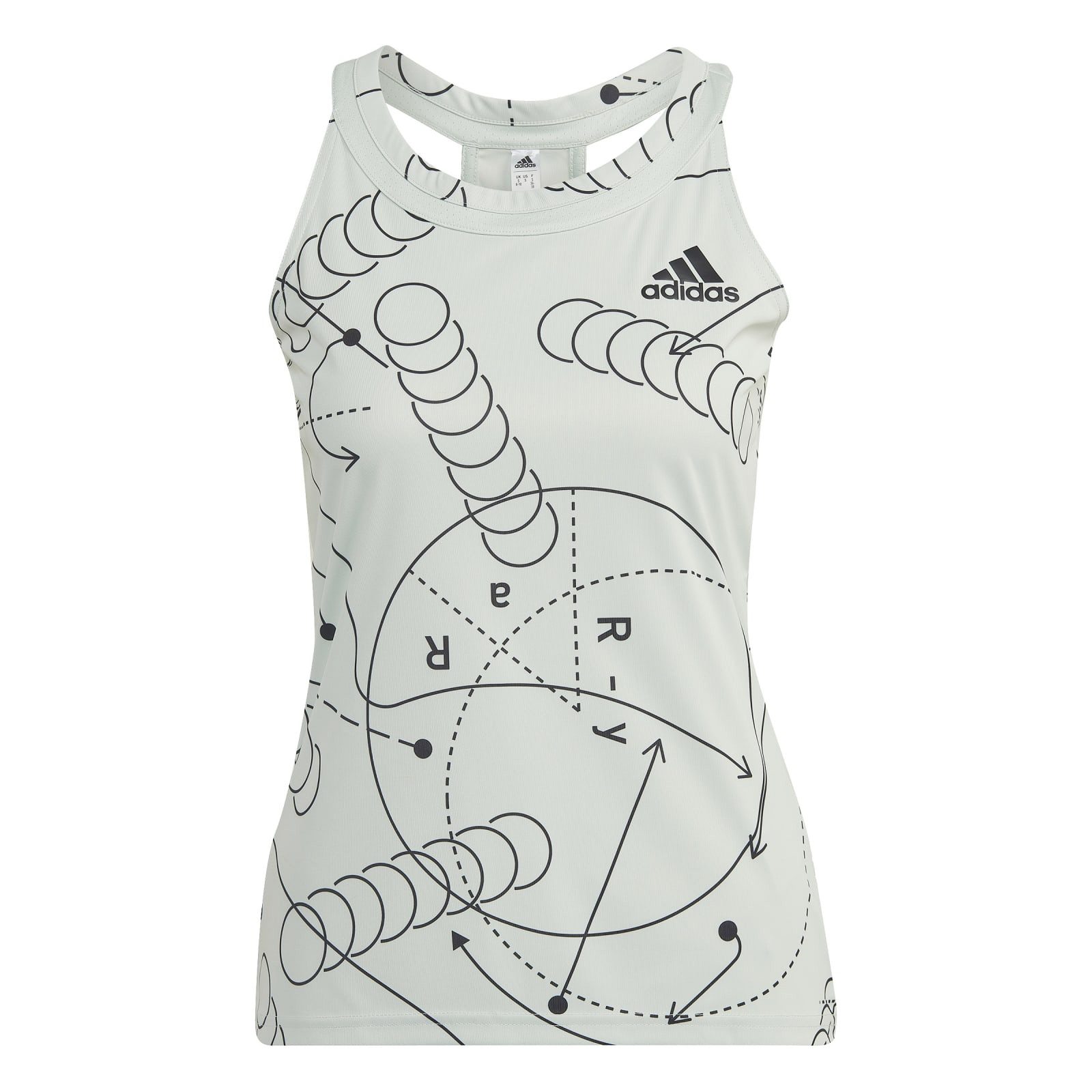 adidas Performance Tanktop Tennis-Tank Club Graphic (reguläre Passform, Racerback) linengrün