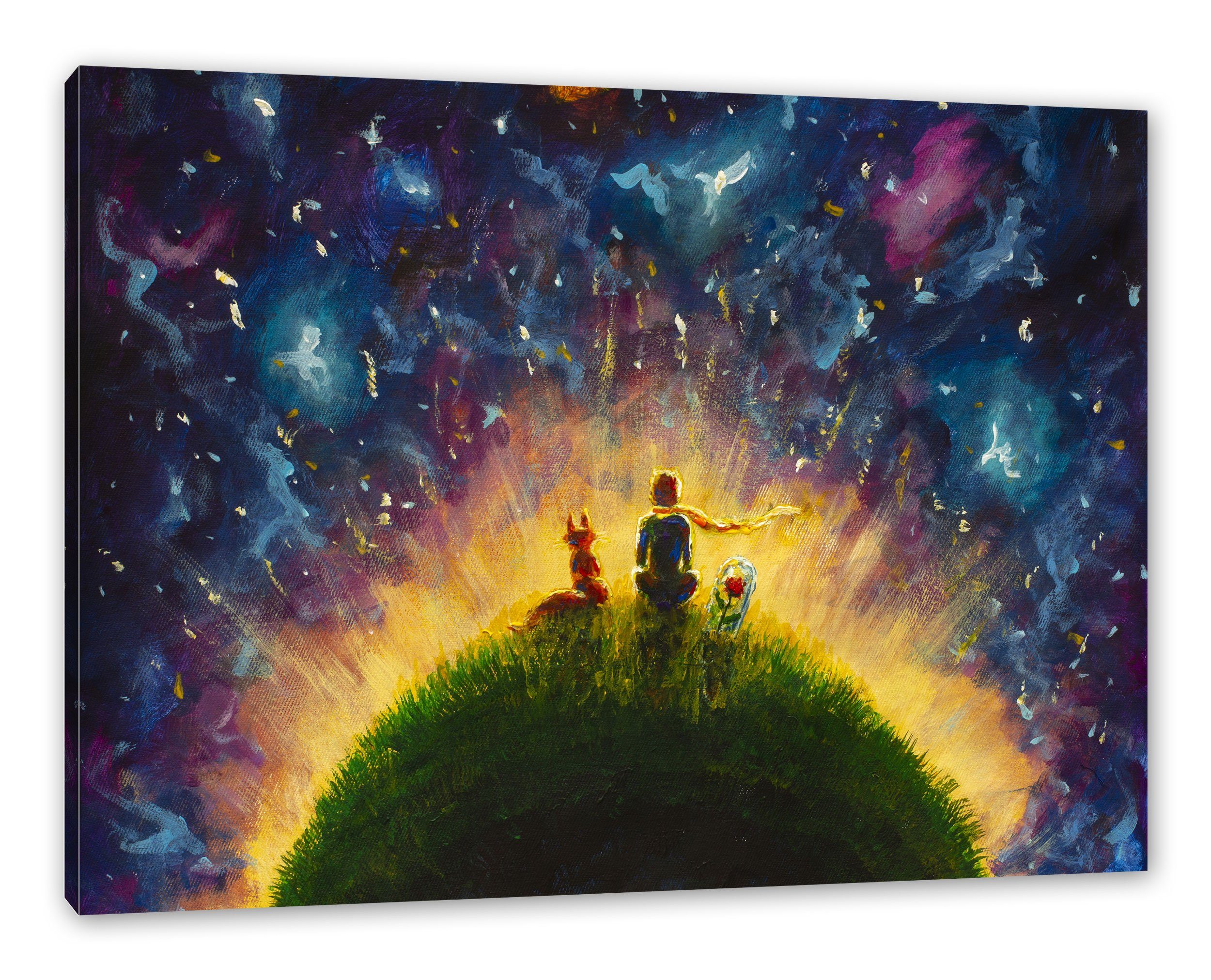 Pixxprint Leinwandbild Ölgemälde "Der kleine Prinz", Ölgemälde "Der kleine günstig online kaufen
