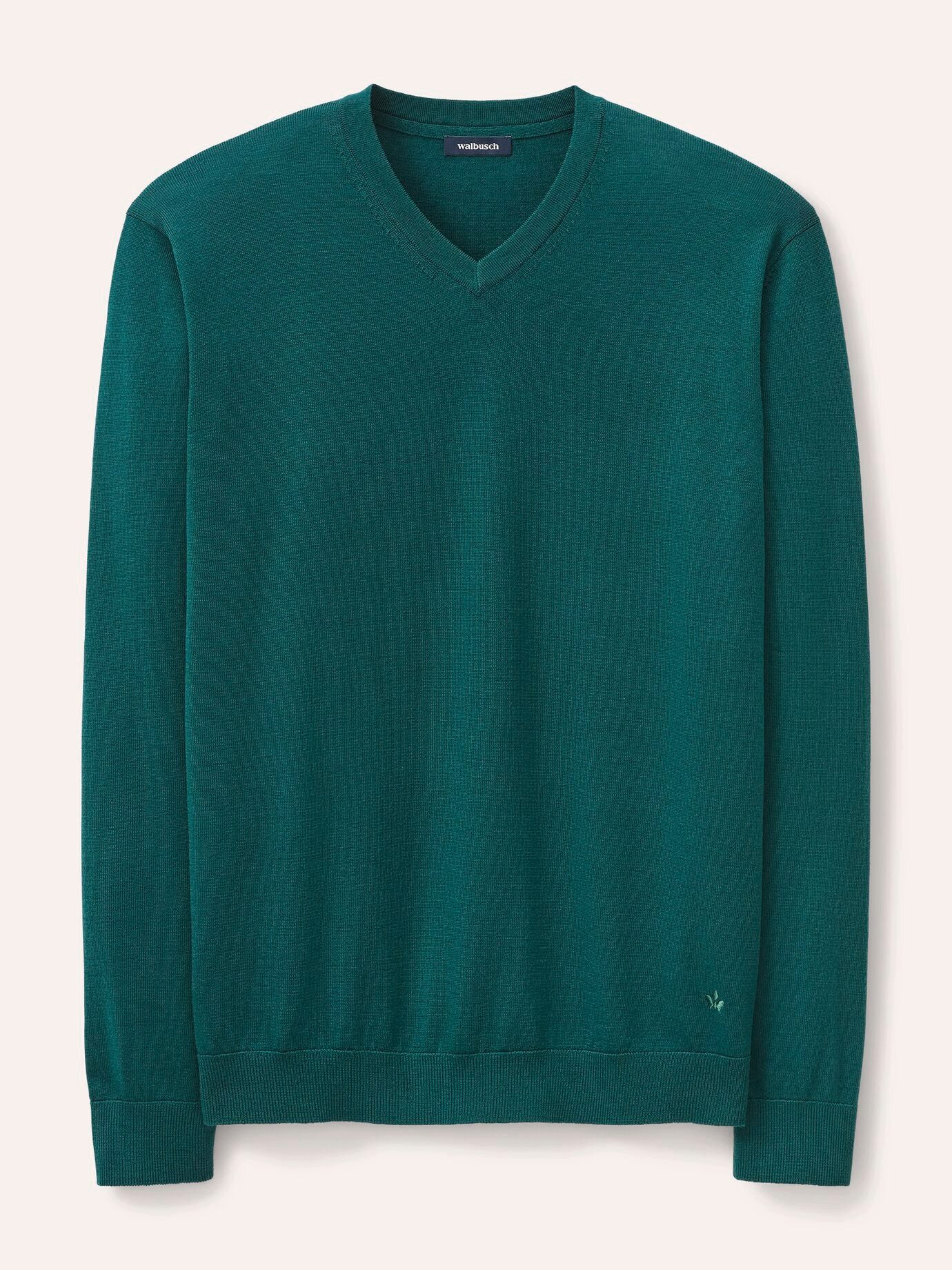 Walbusch V-Ausschnitt-Pullover Herren Merino V-Ausschnitt-Pullover extrafein 19,5 Mikron, temperaturausgleichend, waschmaschinenfest
