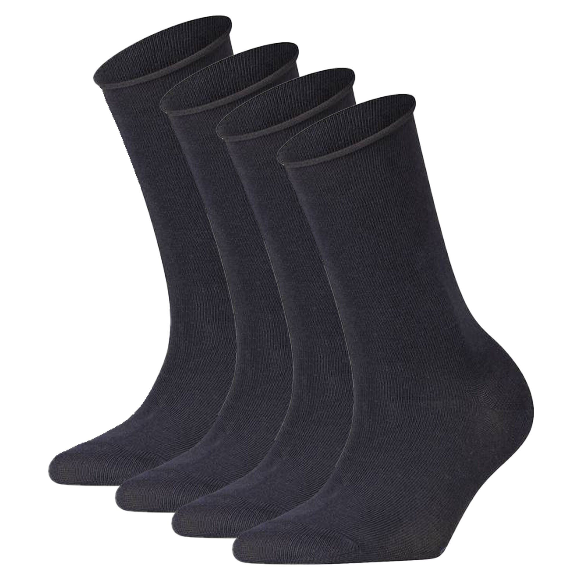 Kurzsocken Damen Socken 4er Pack Baumwolle FALKE Happy DP SO