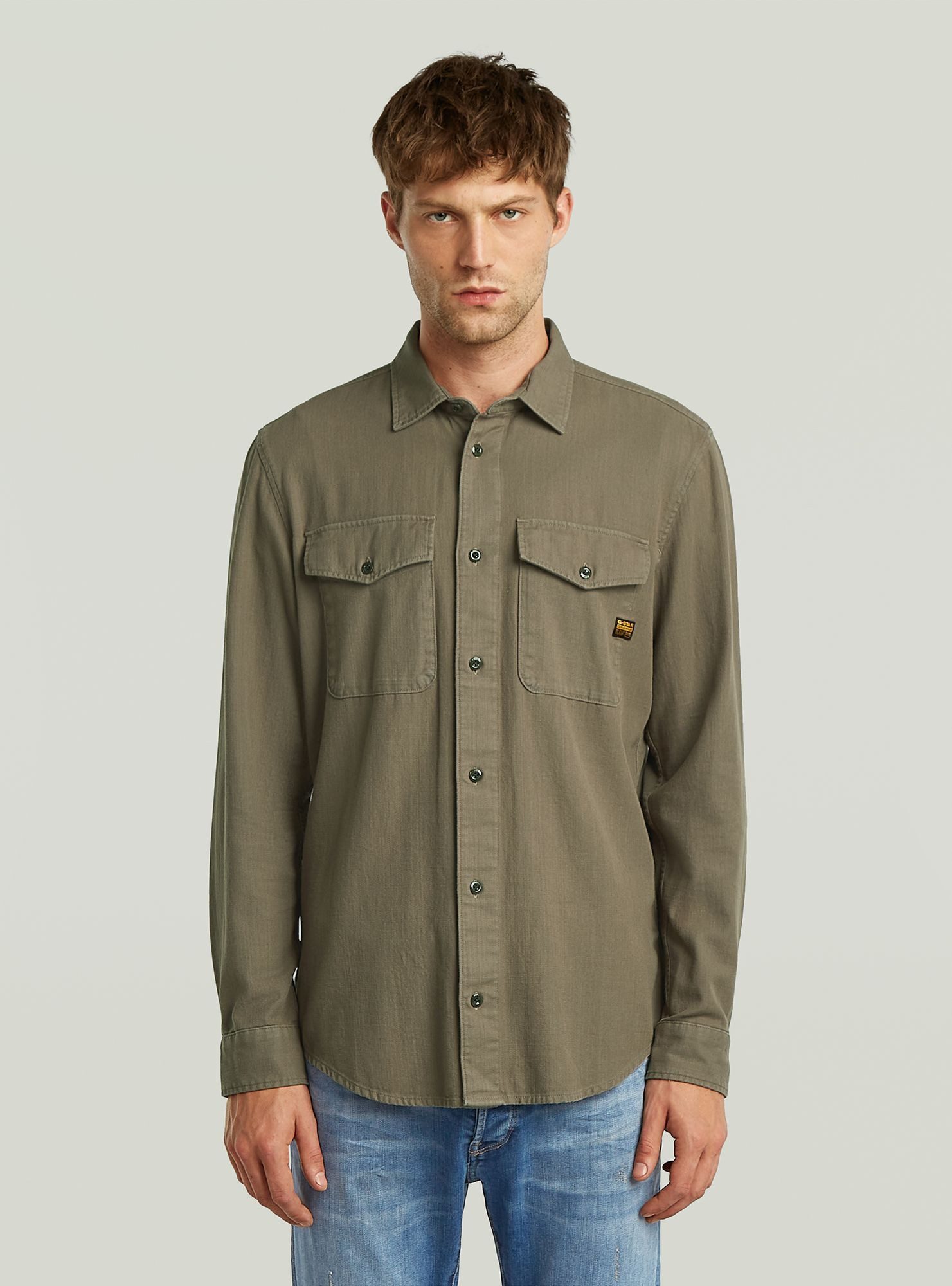 Langarmshirt Marine Slim Hemd