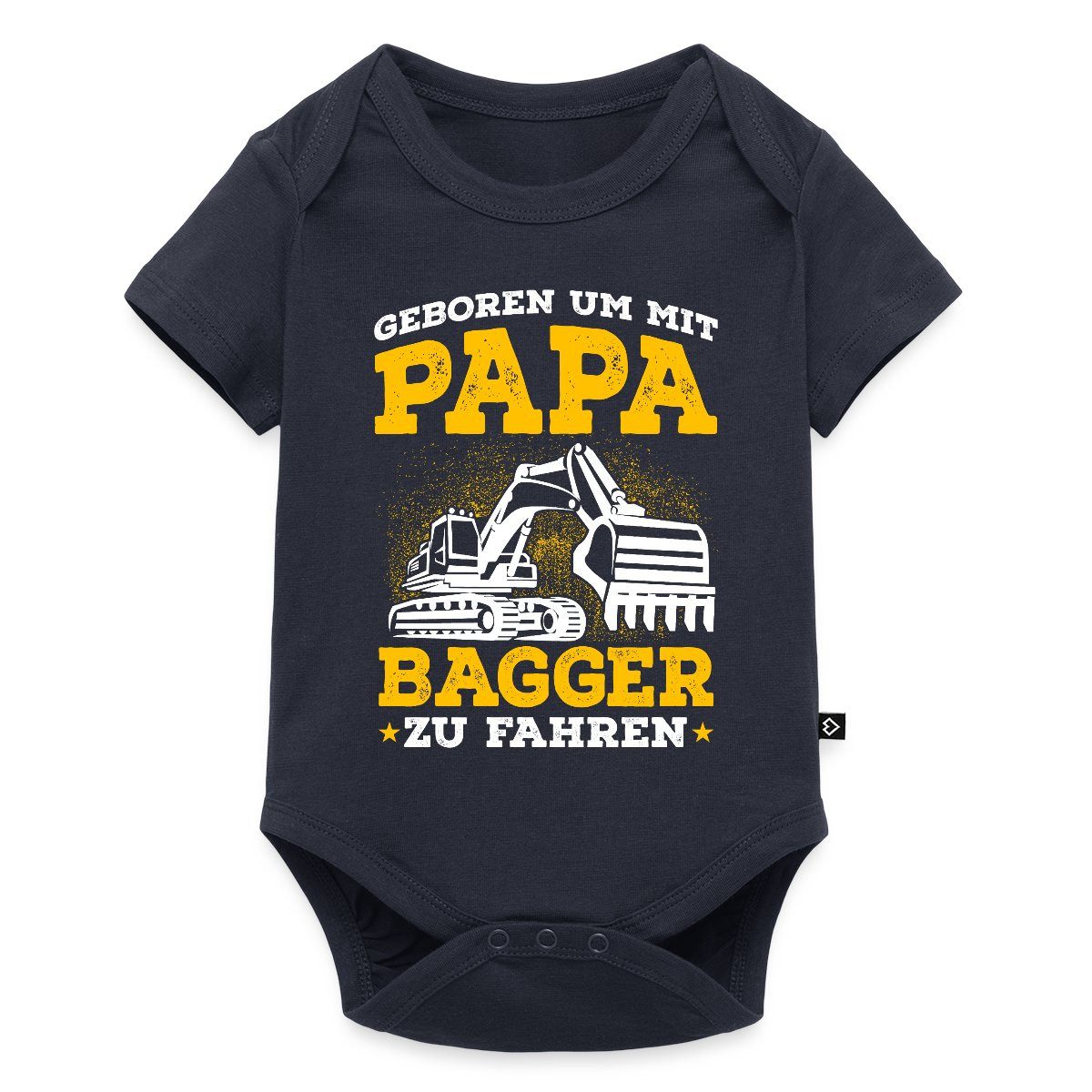 Kurzarmbody Geboren Um Mit Papa Bagger Zu Fahren Kurzarm Tages Baby Body