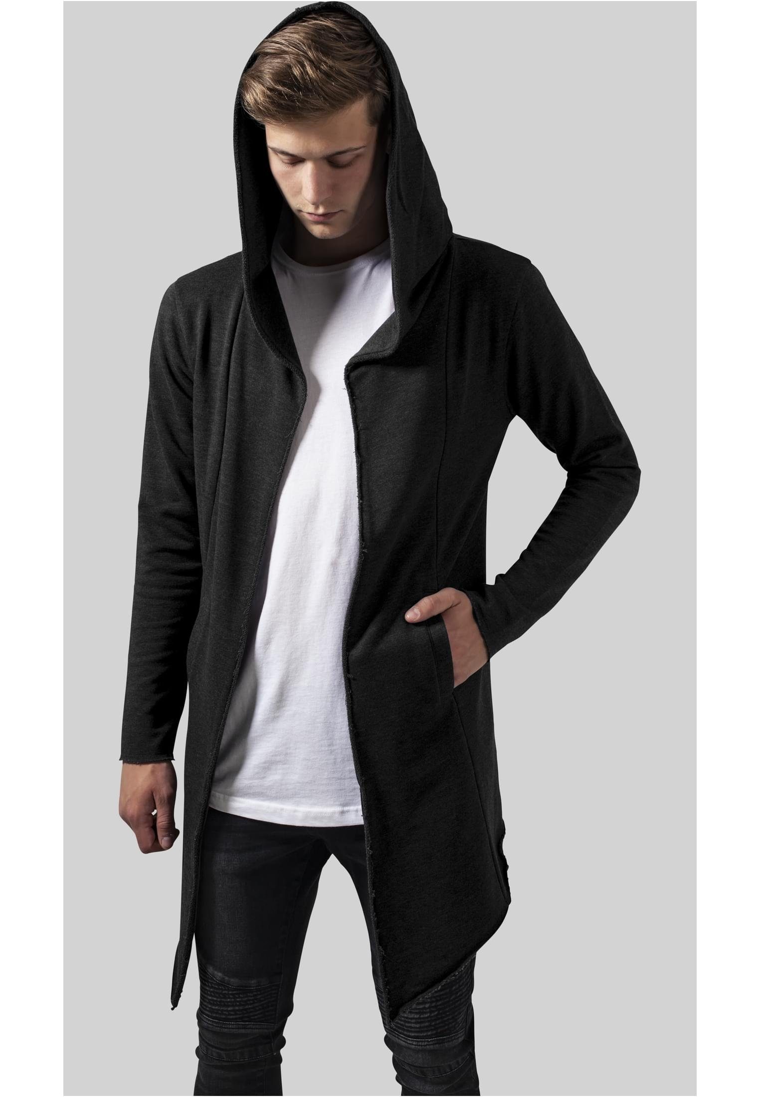 charcoal Open Herren Long CLASSICS (1-St) URBAN Hooded Strickfleecejacke Edge Cardigan