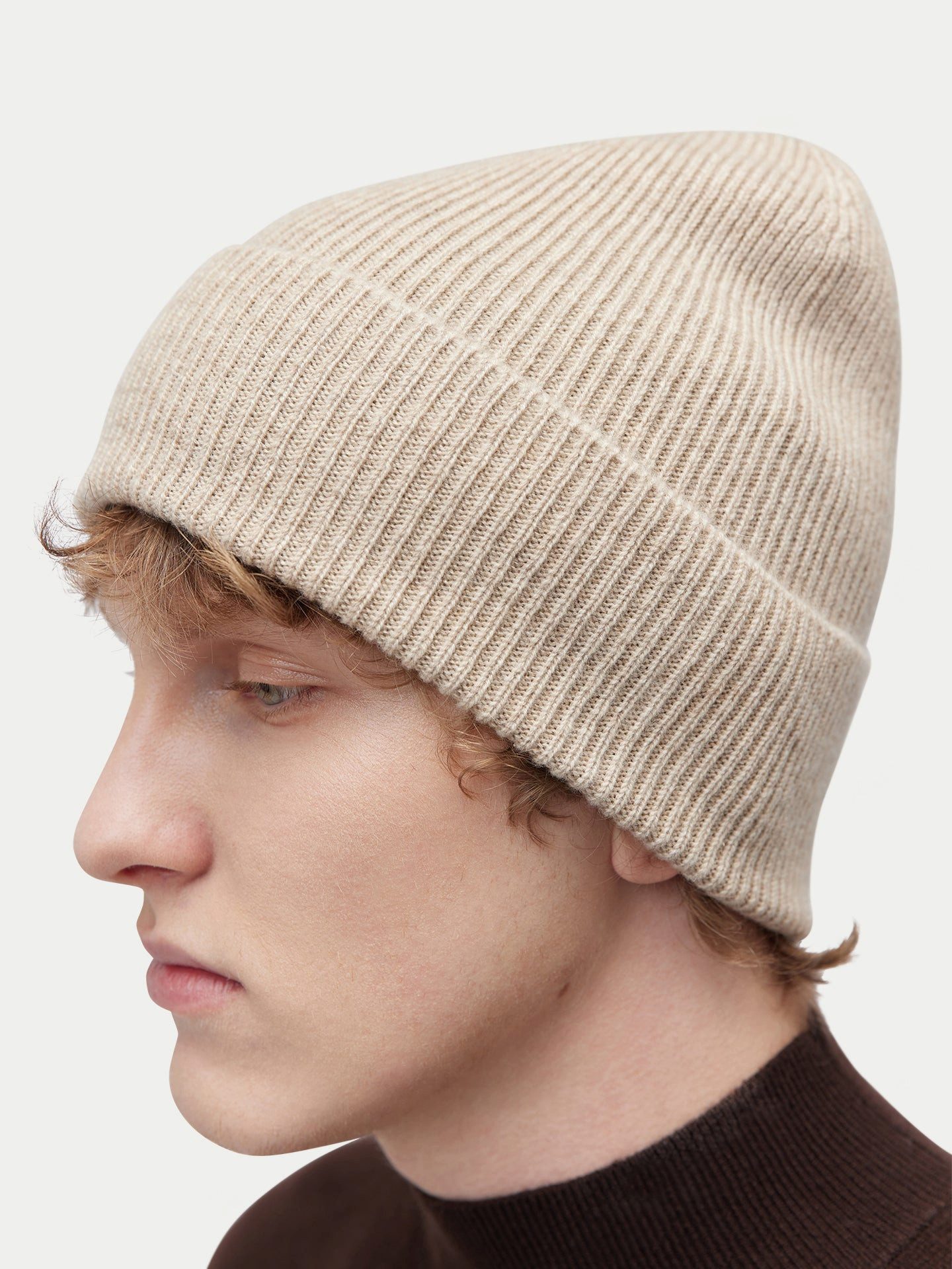 GOBI Cashmere Beanie Rippenstrick Kaschmir Mütze
