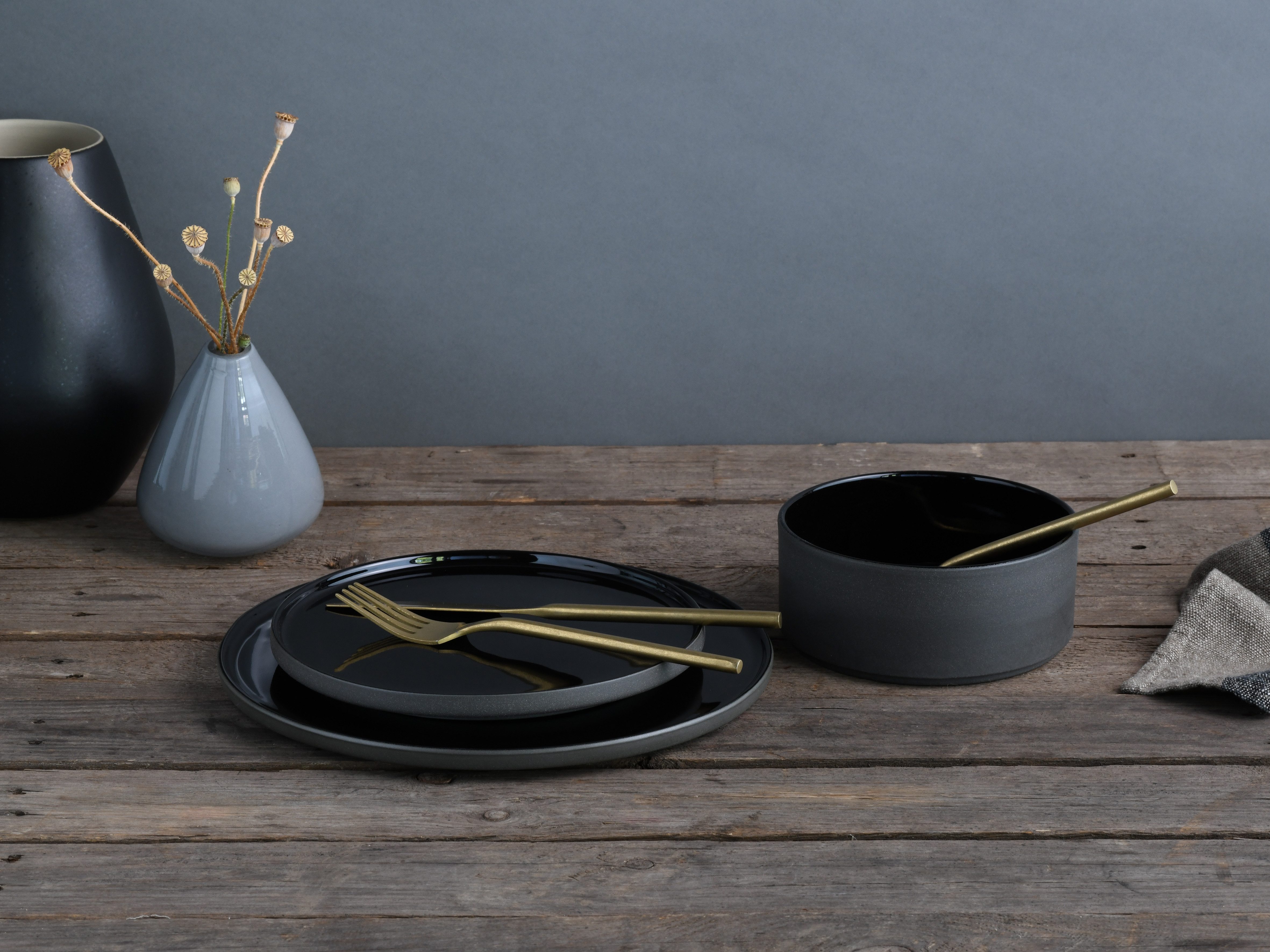 CreaTable Dessertteller Futuro, (4 St), Teller Set für 4 Personen, Ø 20 cm, Steinzeug