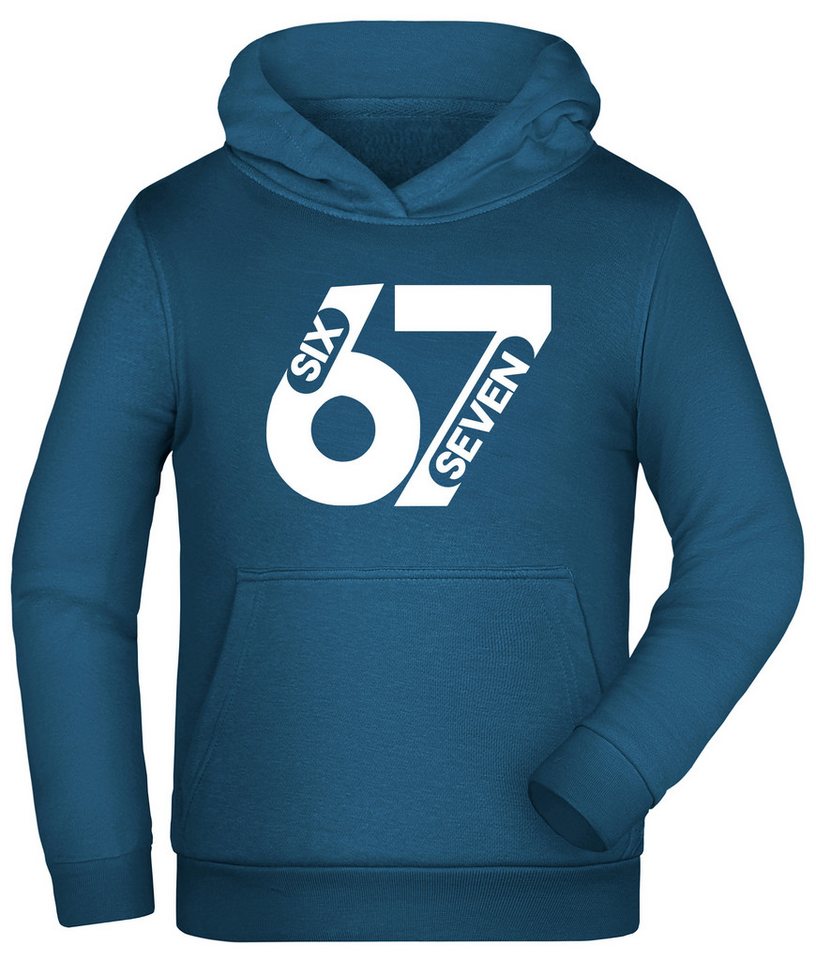 MyDesign24 Hoodie Kinder 67 Kapuzensweater Kapuzenpullover mit six seven Aufdruck i774